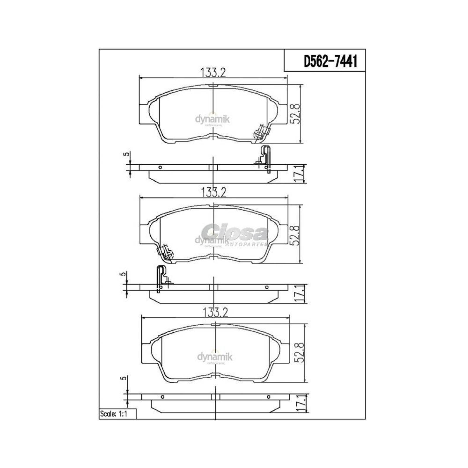 Balata Para Toyota Rav4 1998 - 2001 (Dynamik) 