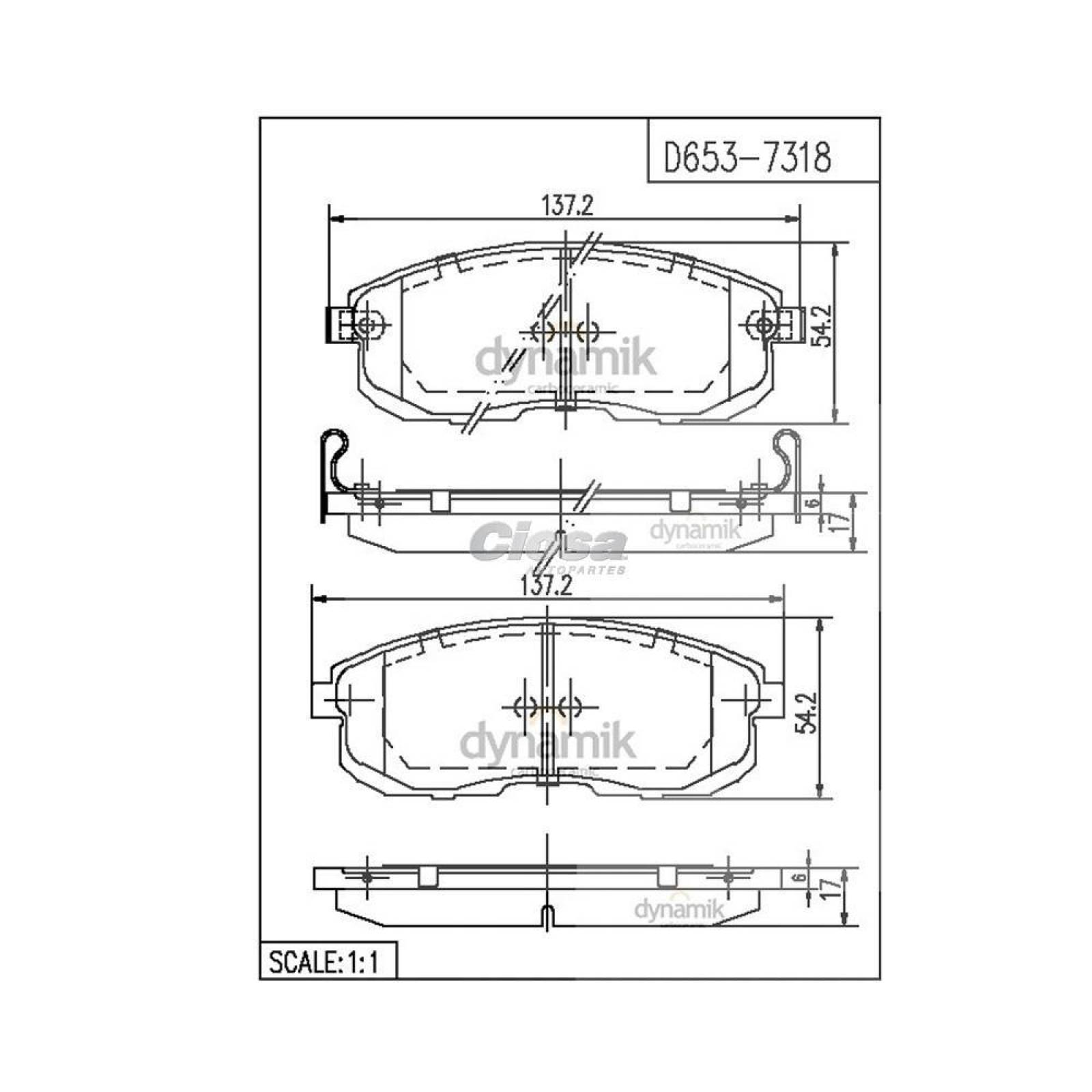 Balata Para Suzuki Sx4 2007 - 2008 (Dynamik) 