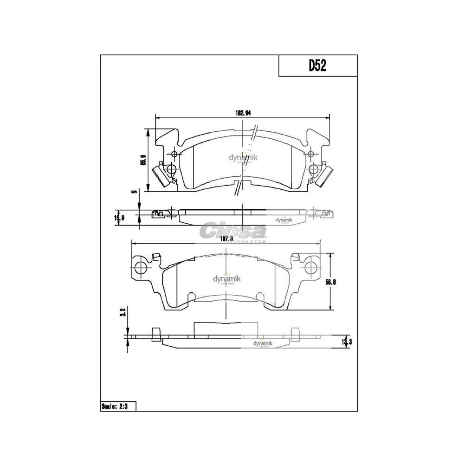 Balata Para Gmc G2500 1986 - 1993 (Dynamik) 