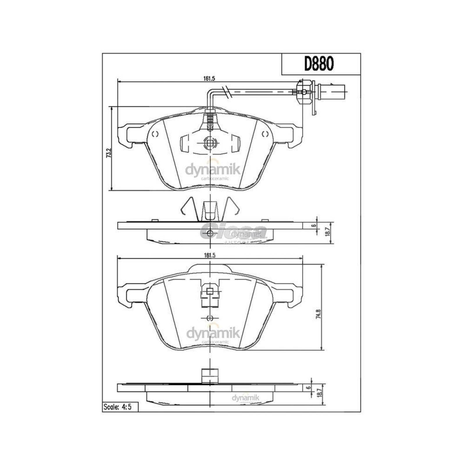 Balata Para Volkswagen Sharan 2002 - 2007 (Dynamik) 