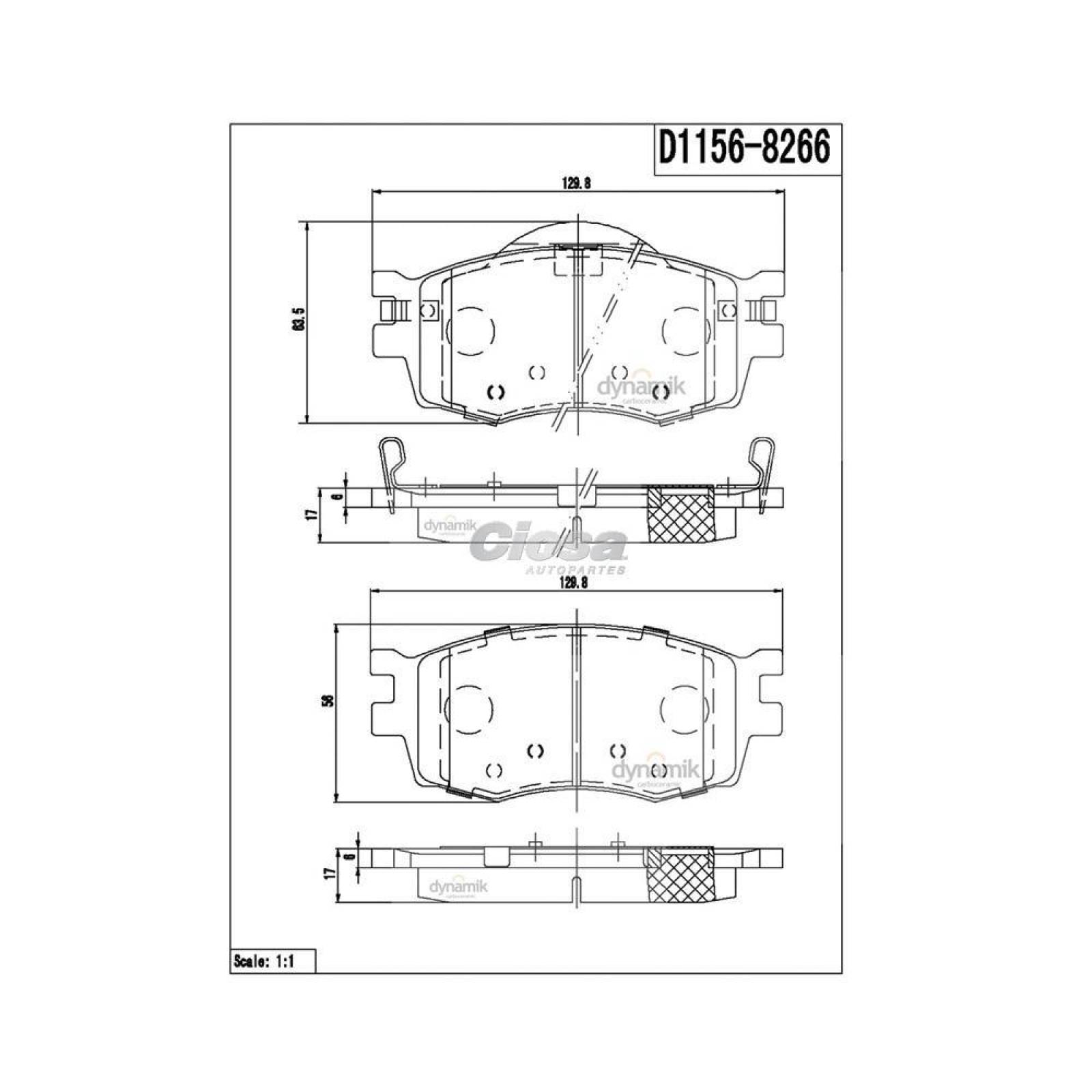 Balata Para Dodge Attitude 2006 - 2011 (Dynamik) 