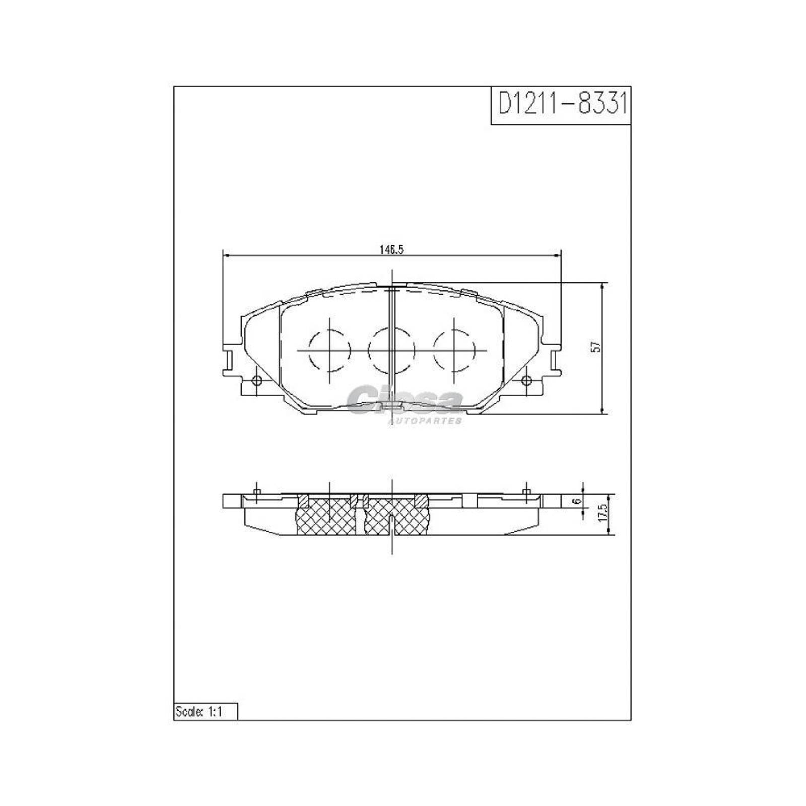 Balata Para Toyota Corolla 2009 - 2009 (Dynamik) 