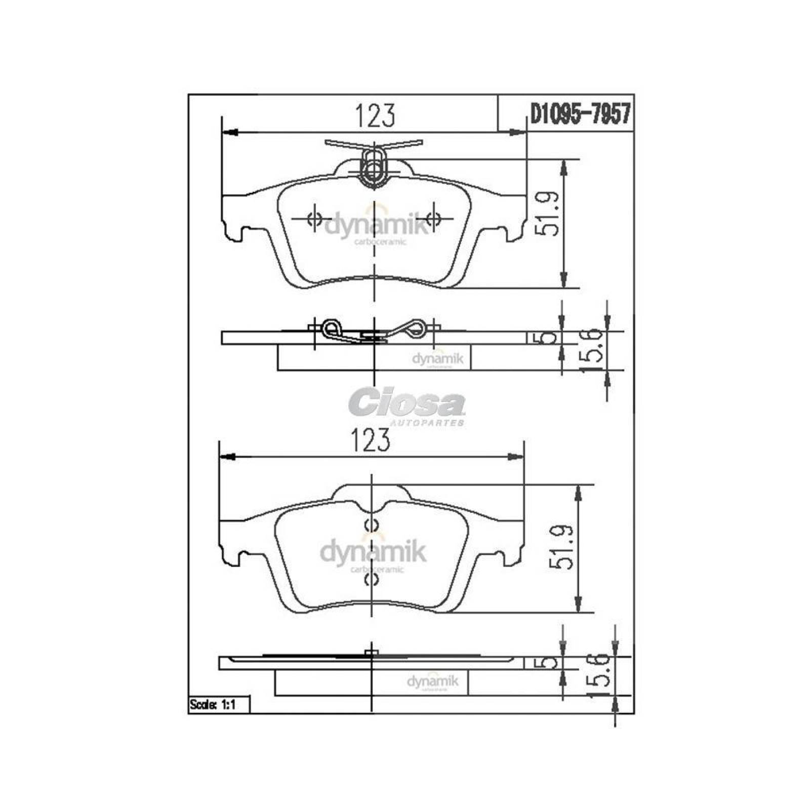 Balata Para Volvo C70 2006 - 2013 (Dynamik) 