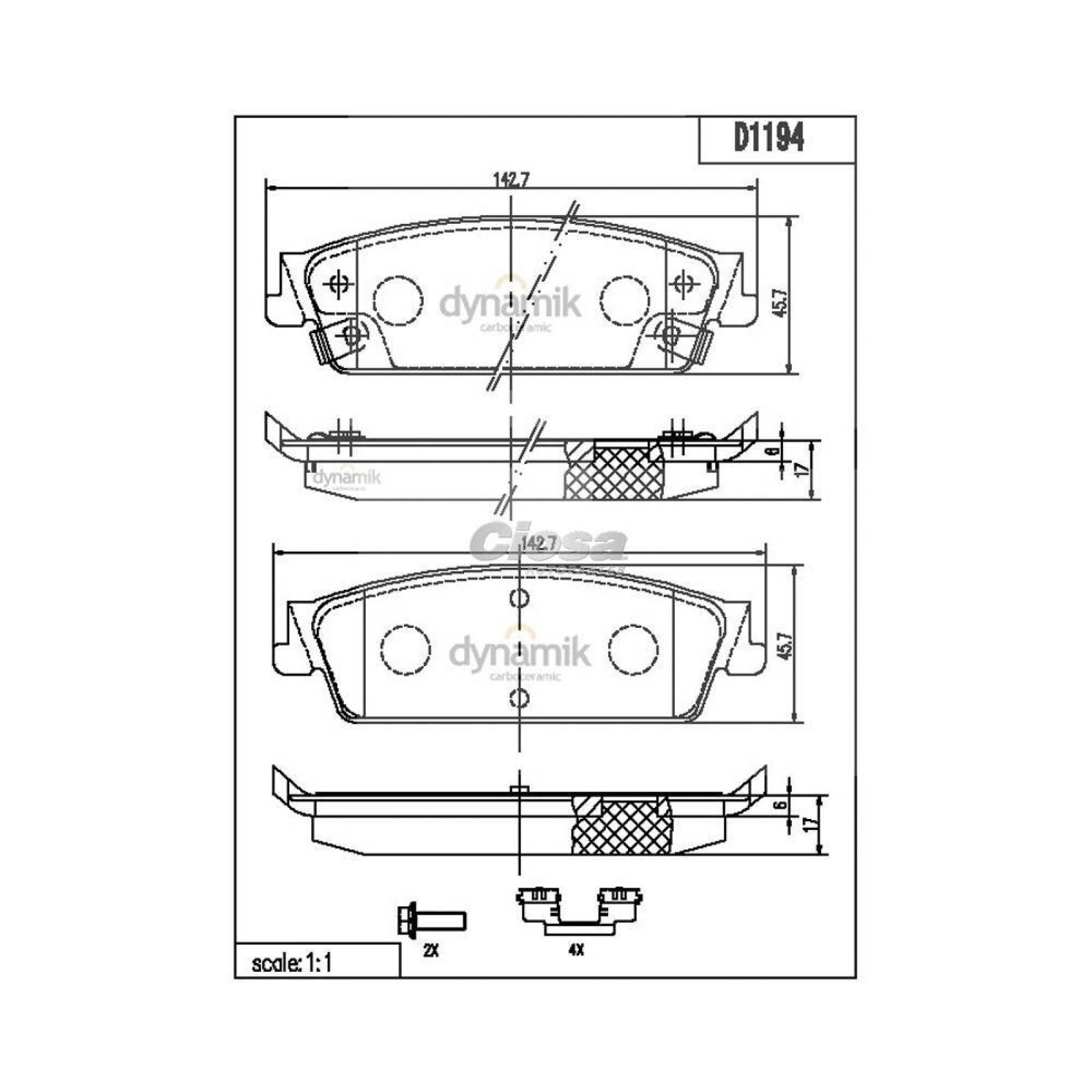 Balata Para Chevrolet Tahoe 2007 - 2014 (Dynamik) 