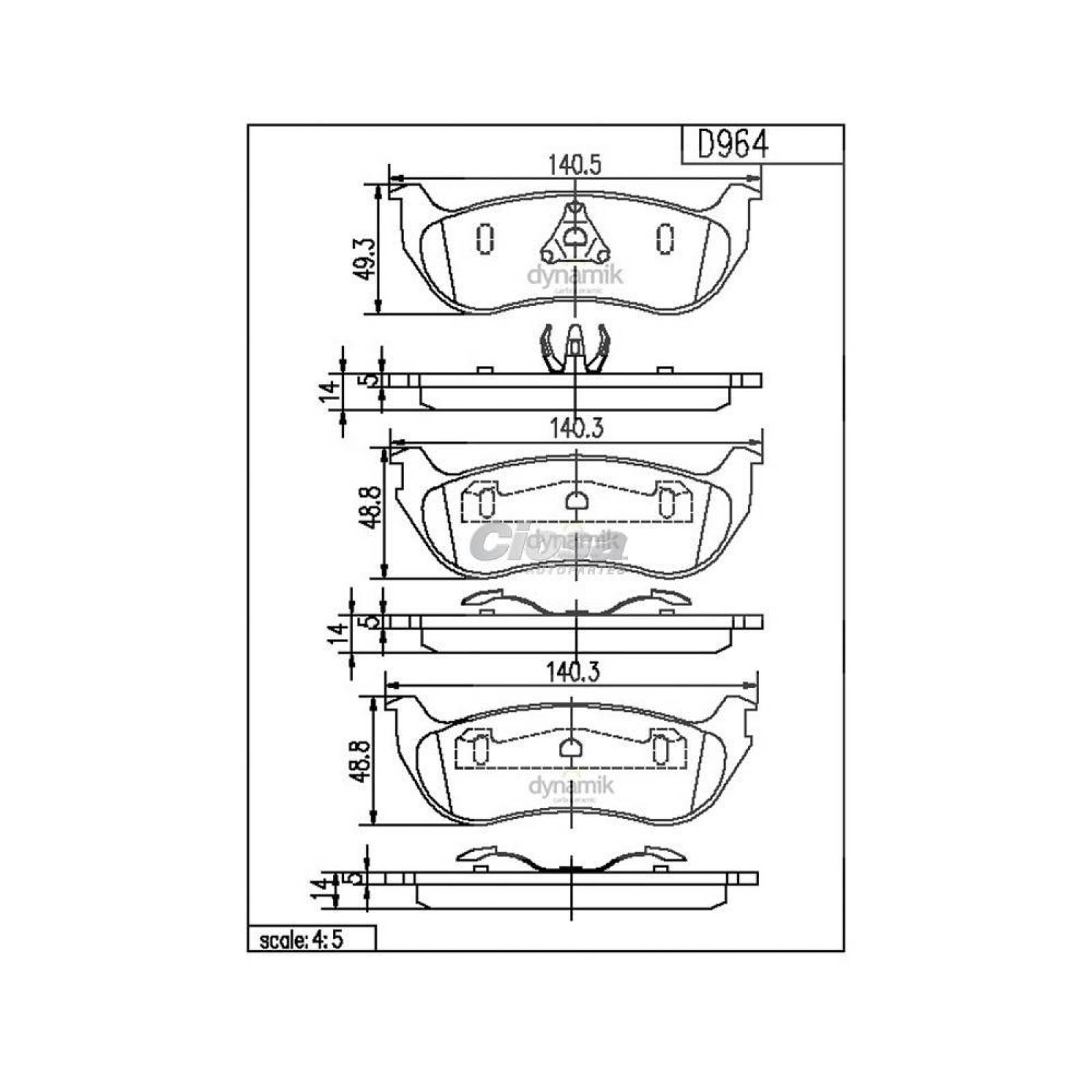 Balata Para Jeep Wrangler 2003 - 2004 (Dynamik) 