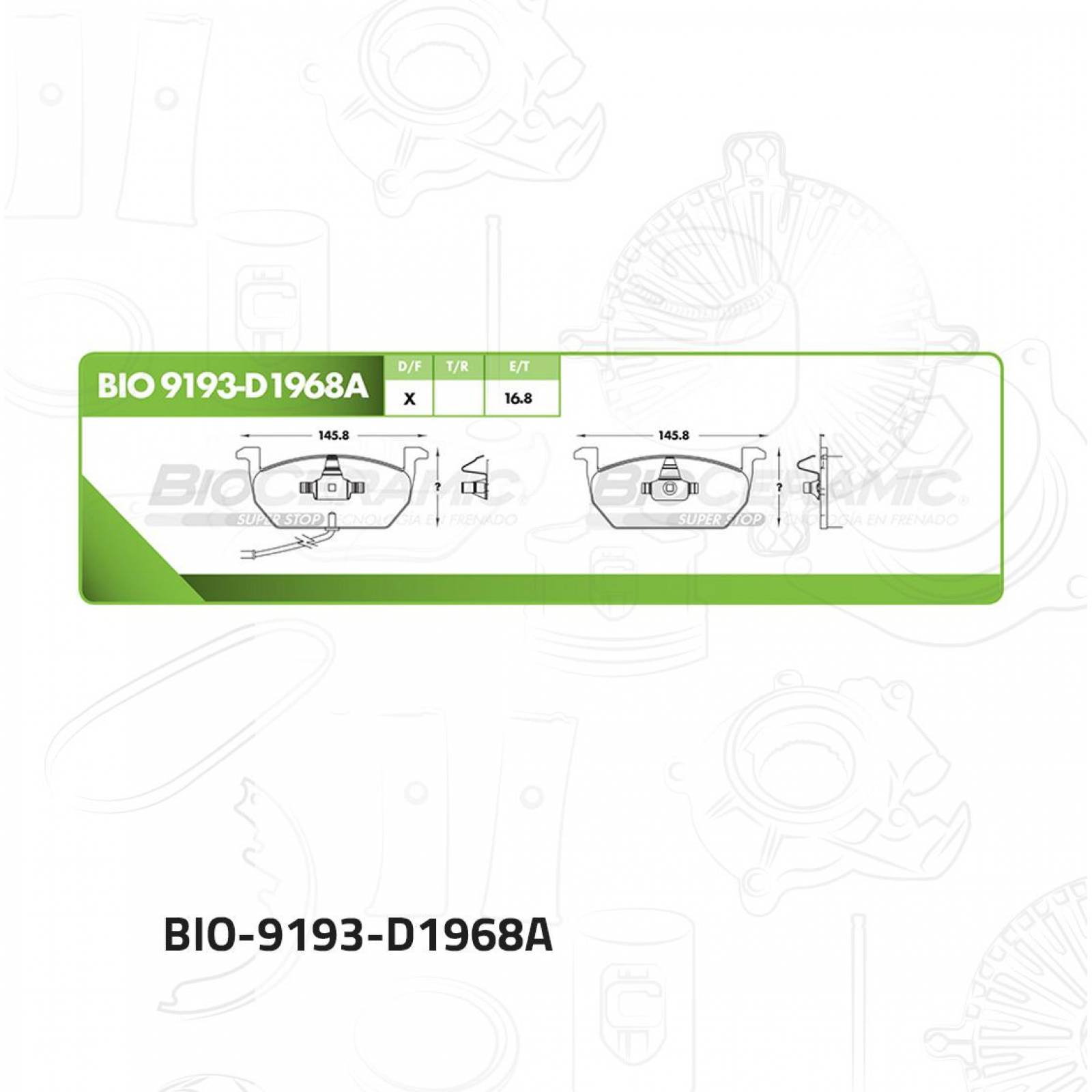 Balata Para Seat Ibiza 2018 - 2019 (Bioceramic) 
