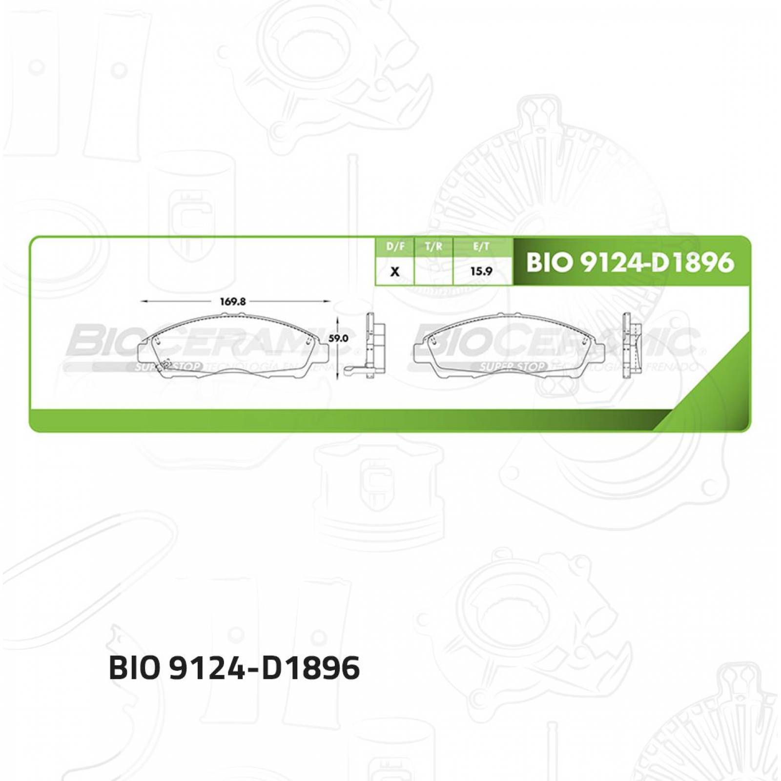 Balata Para Chevrolet Traverse 2018 - 2019 (Bioceramic) 