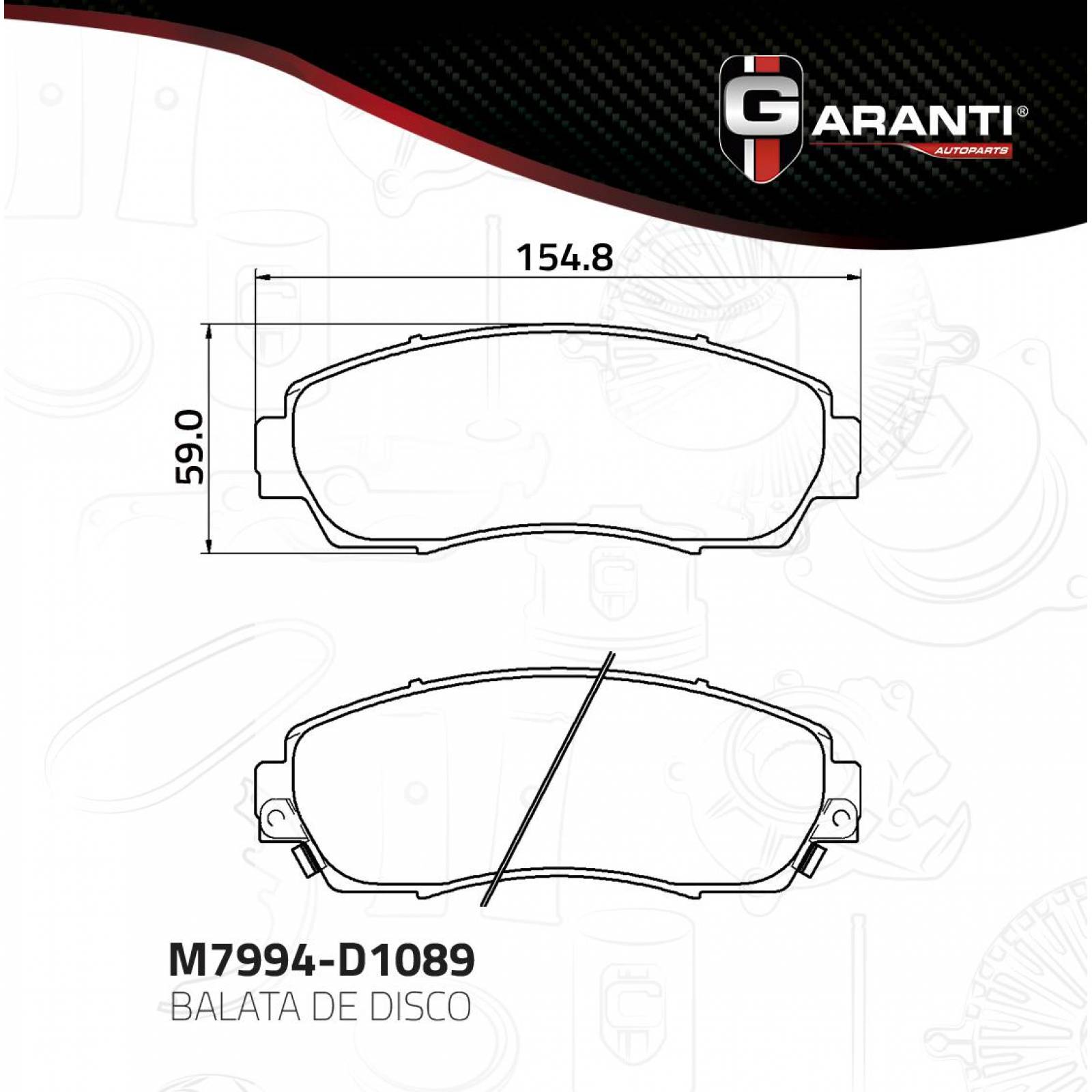 Balata Para Honda Cr-V 2007 - 2016 (Garanti) 