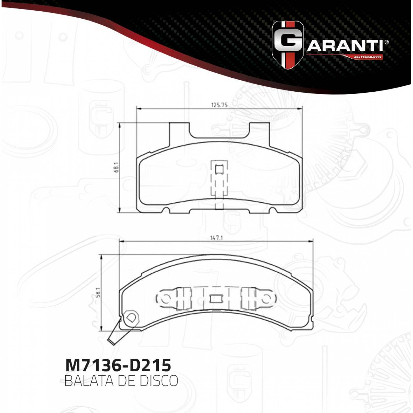 Balata Para Cadillac Fleetwood 1985 - 1989 (Garanti) 
