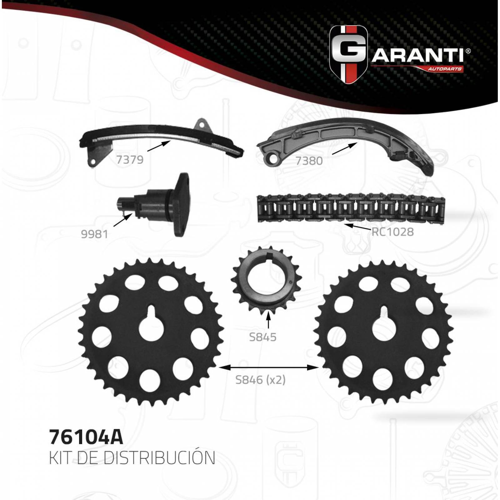 Kit Distribucion Para Toyota Corolla 1998 - 2009 (Garanti) 