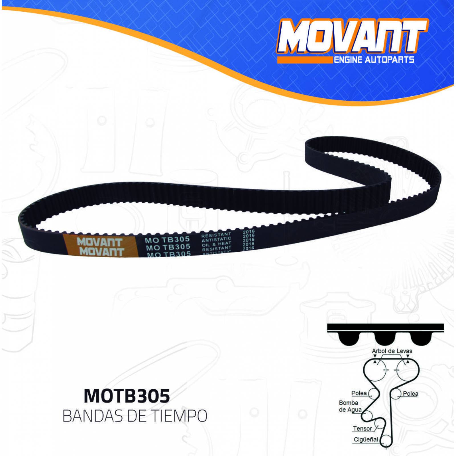 Banda Tiempo Para Daewoo Leganza 1999 - 2002 (MOVANT)