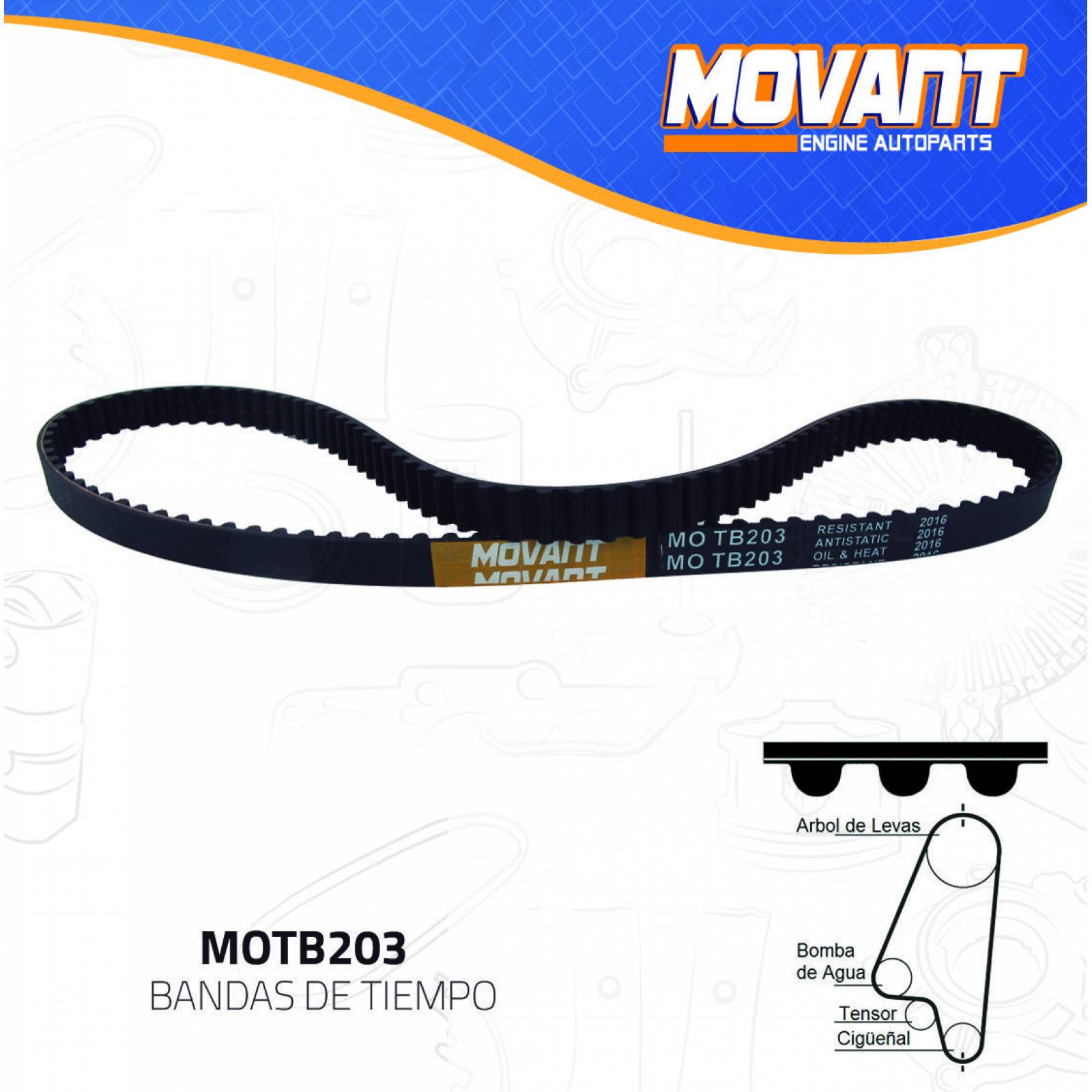 Banda Tiempo Para Chevrolet Tornado 2004 - 2020 (MOVANT) 