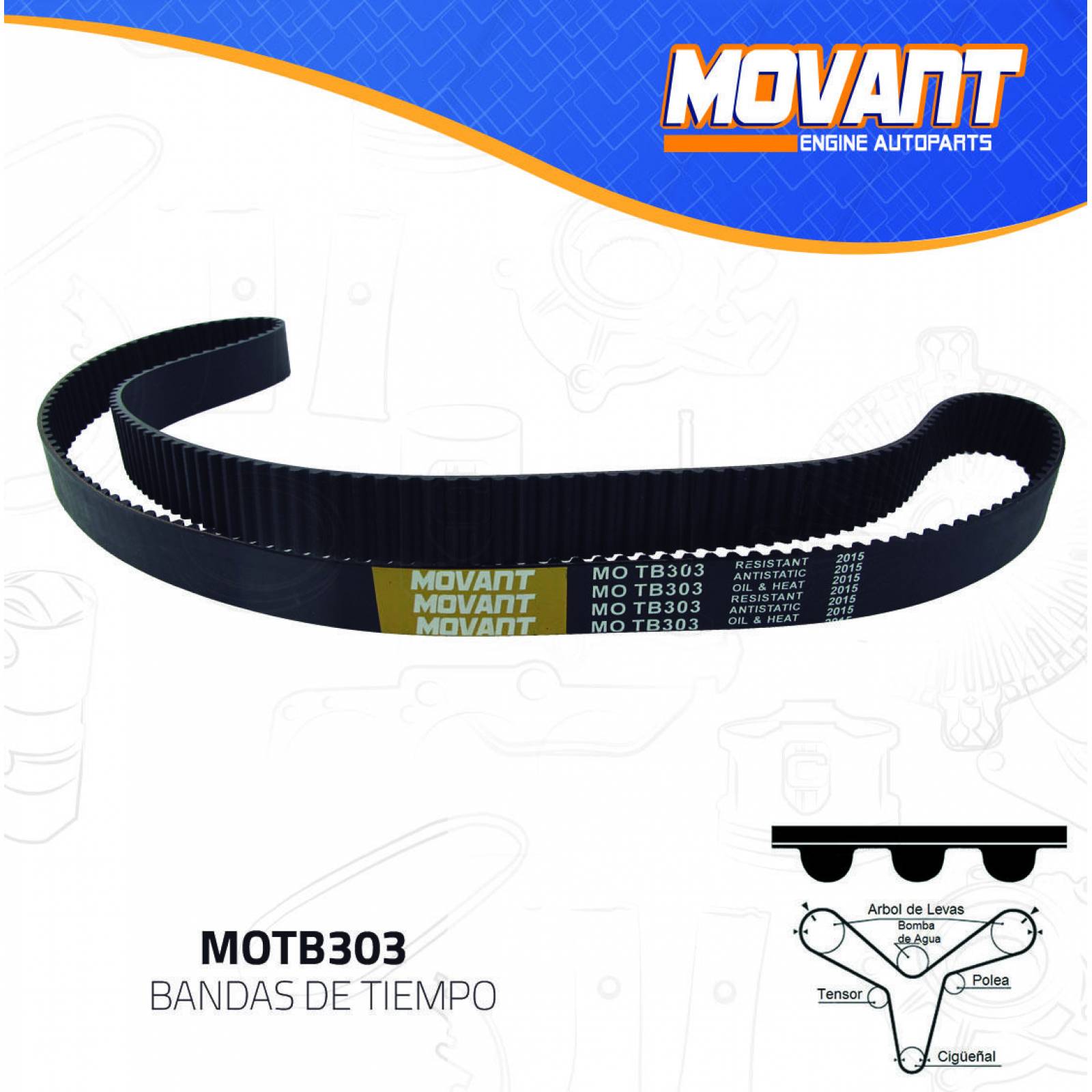 Banda Tiempo Para Isuzu Rodeo Sport 2001 - 2003 (MOVANT) 
