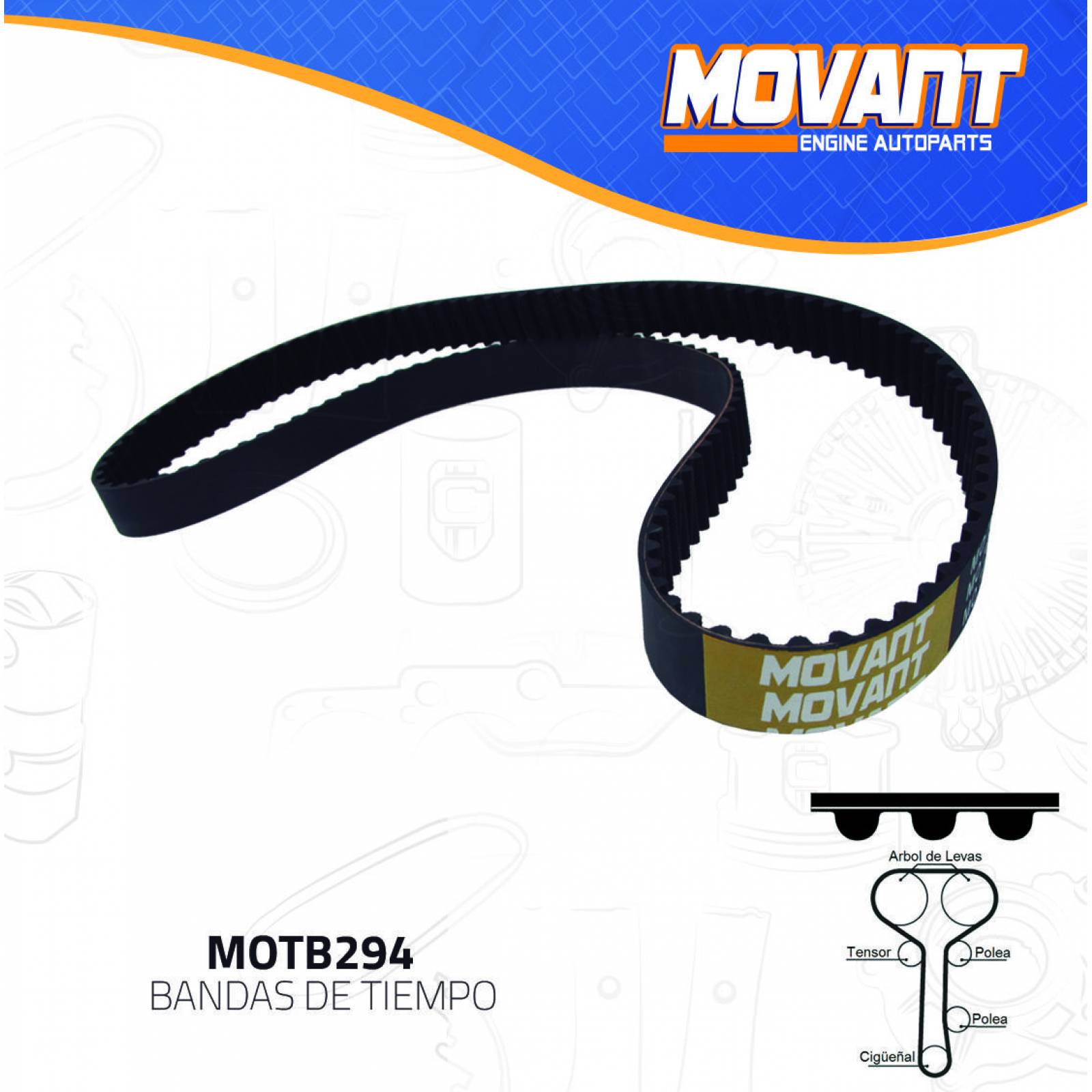 Banda Tiempo Para Ford Escort 1985 - 2003 (MOVANT) 