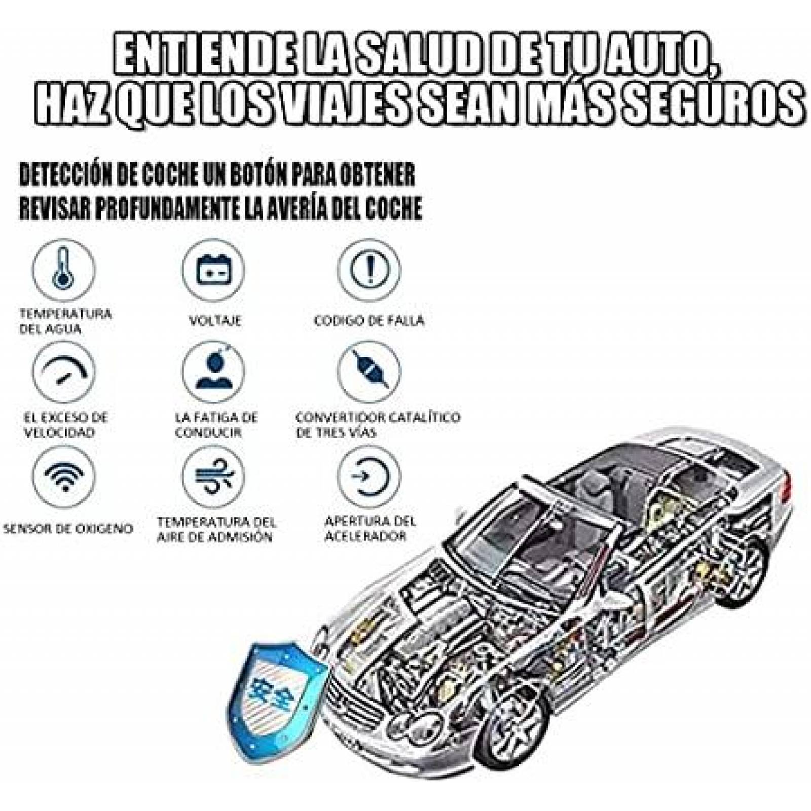 Escaner OBD2 ELM327 Para Jeep Cherokee 1970 - 2018 (Alerón) 
