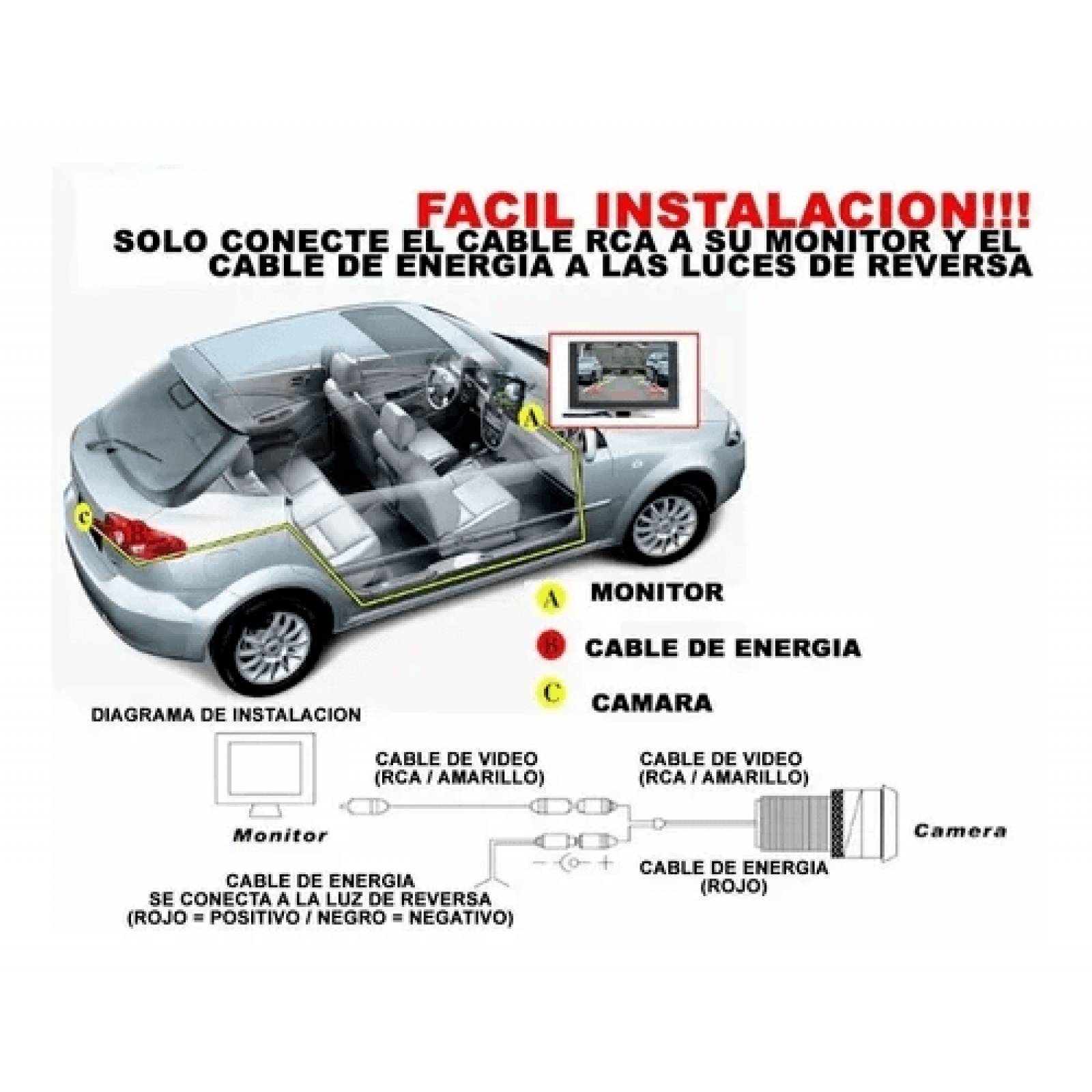 Camara Reversa Para Volkswagen Beetle 1961 - 2017 (124 Spider) 