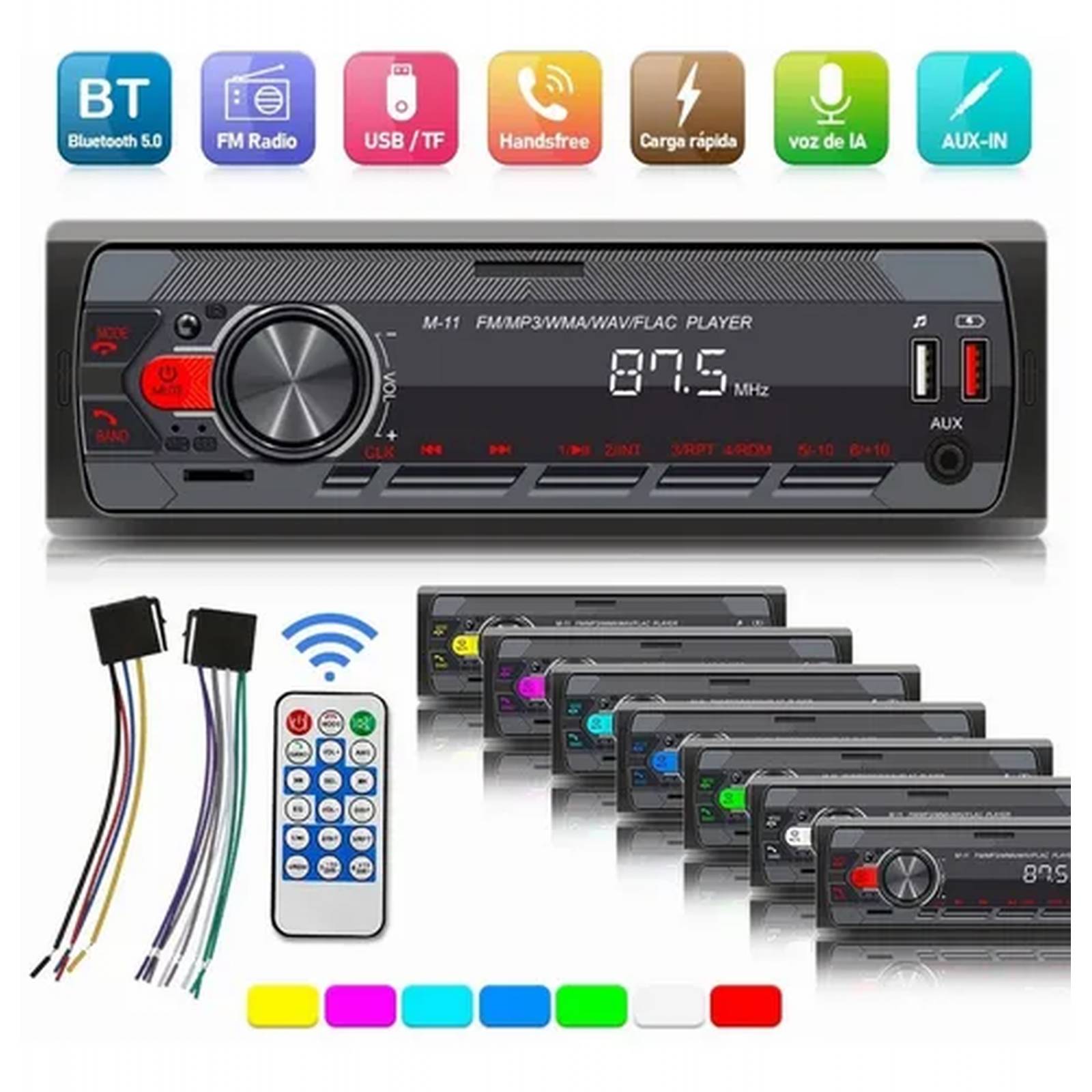 Estereo Mp3 Bluetooth Para Nissan Tsuru Ii Gst 1988 - 1991 (HIVOZ) 