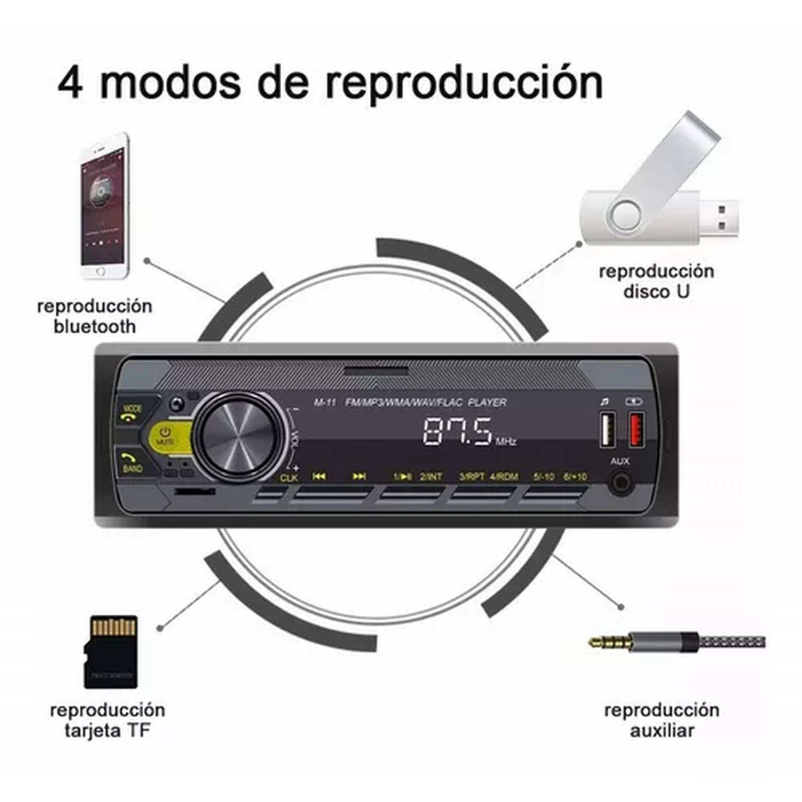 Estereo Mp3 Bluetooth Para Kenworth Varios 1987 - 1998 (HIVOZ) 