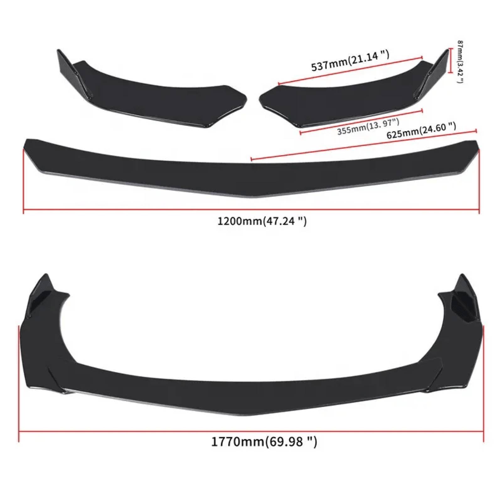 3 Pza Splitter Facia Del Para International 4100 Sba 2006 - 2008 (Dtouch) 