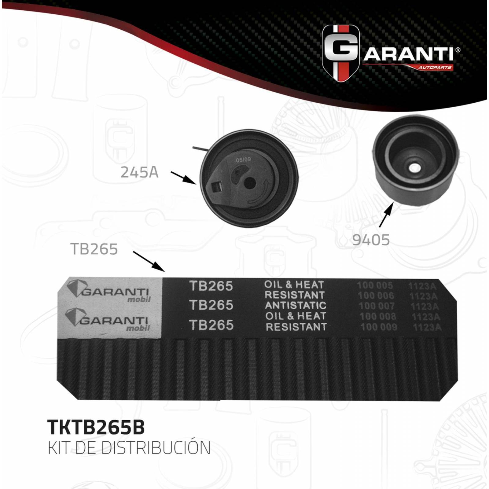Kit Distribucion Para Chrysler Voyager 2003 - 2003 (Garanti) 