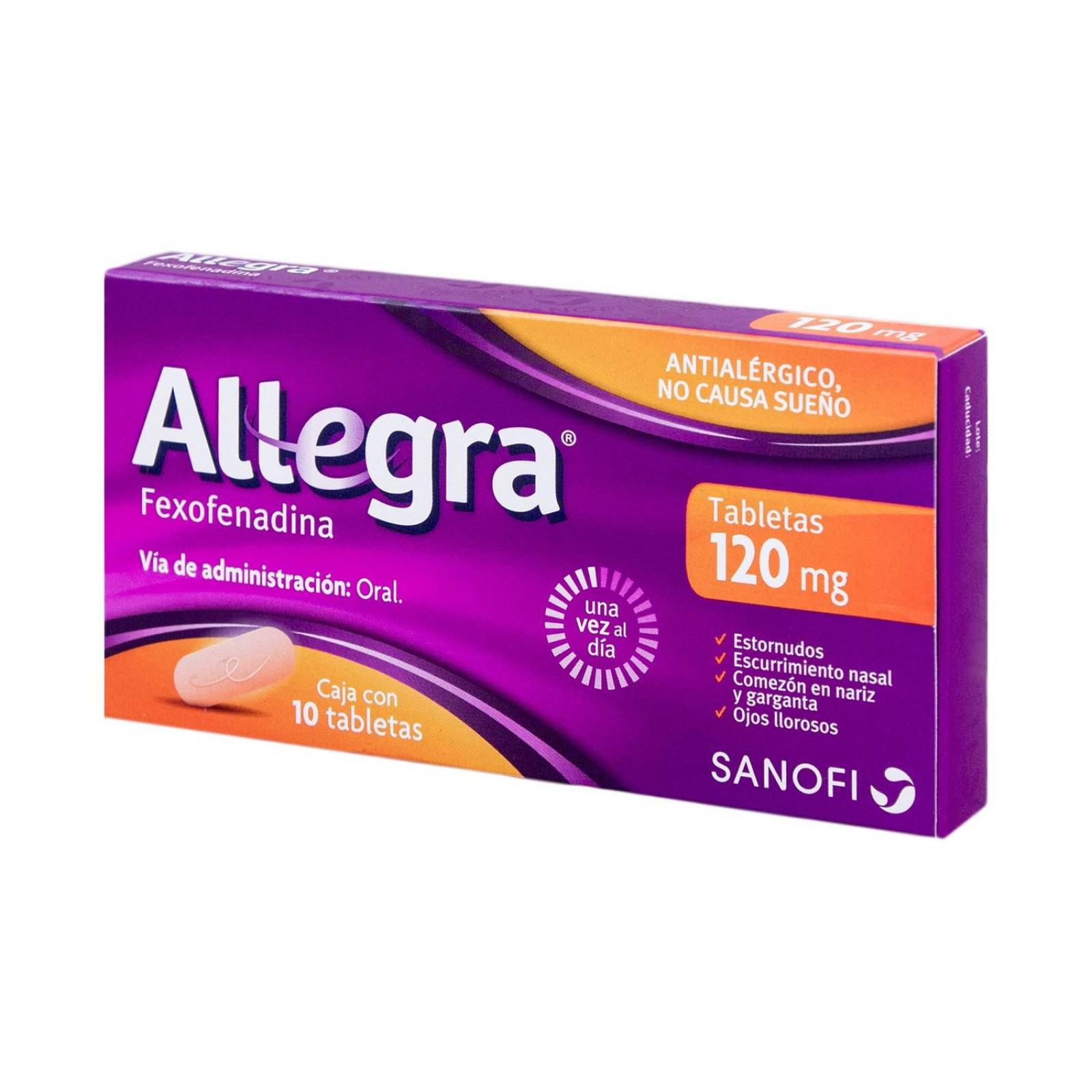 Allegra 120 mg Caja Con 10 Comprimidos 