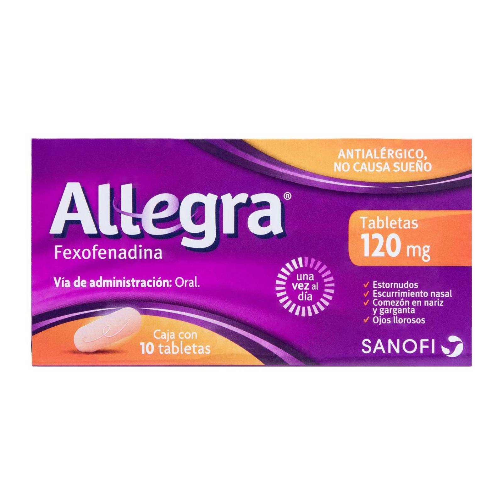 Allegra 120 mg Caja Con 10 Comprimidos 