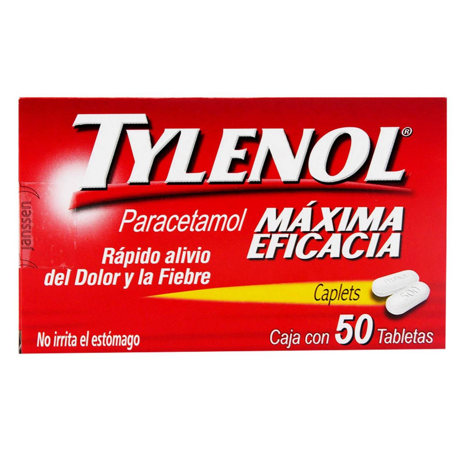 Tylenol 500 mg Caja Con 50 Tabletas 