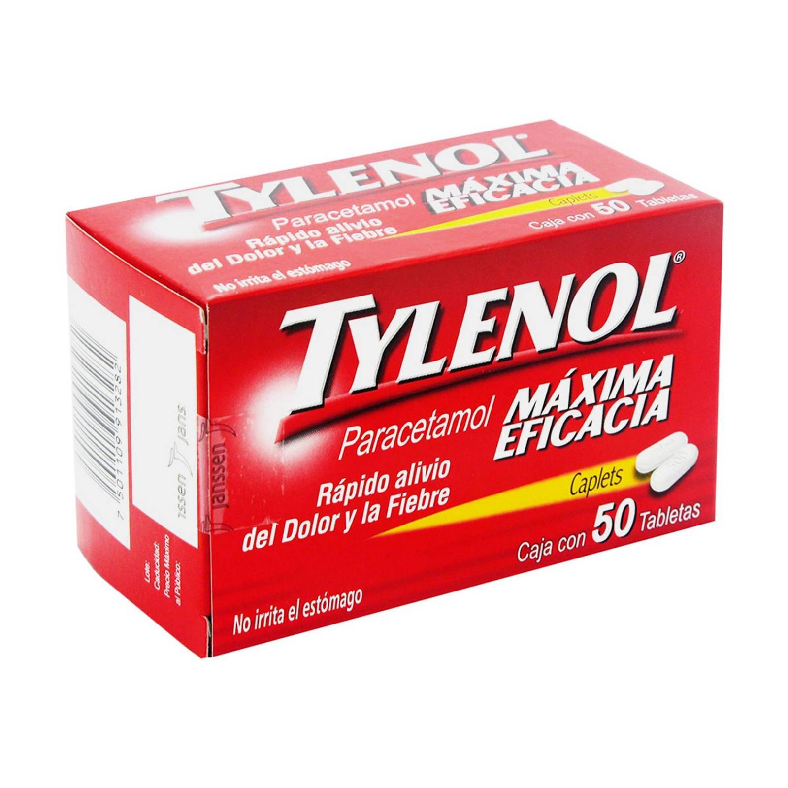 Tylenol 500 mg Caja Con 50 Tabletas 