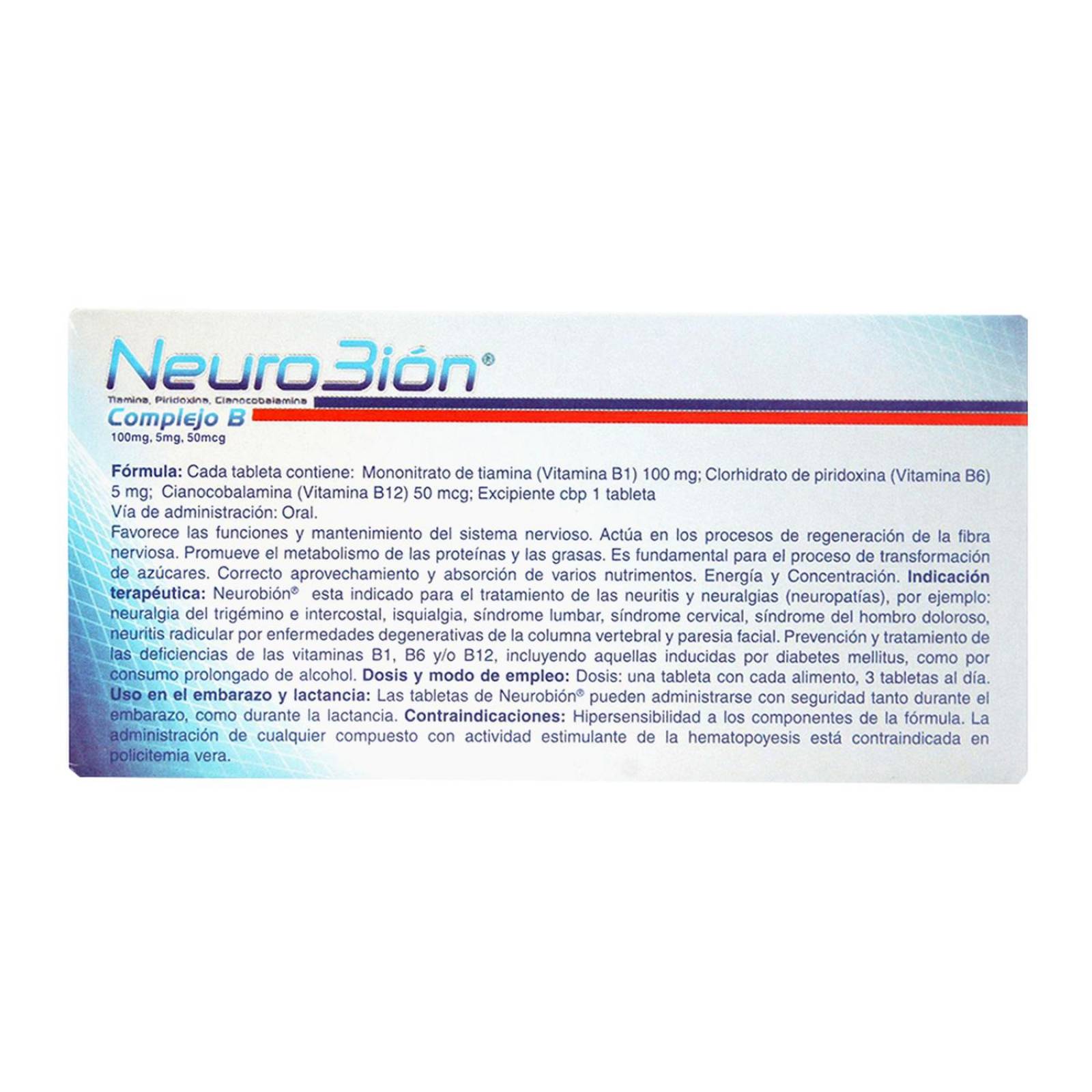 Neurobion Complejo B Caja Con 60 Tabletas 