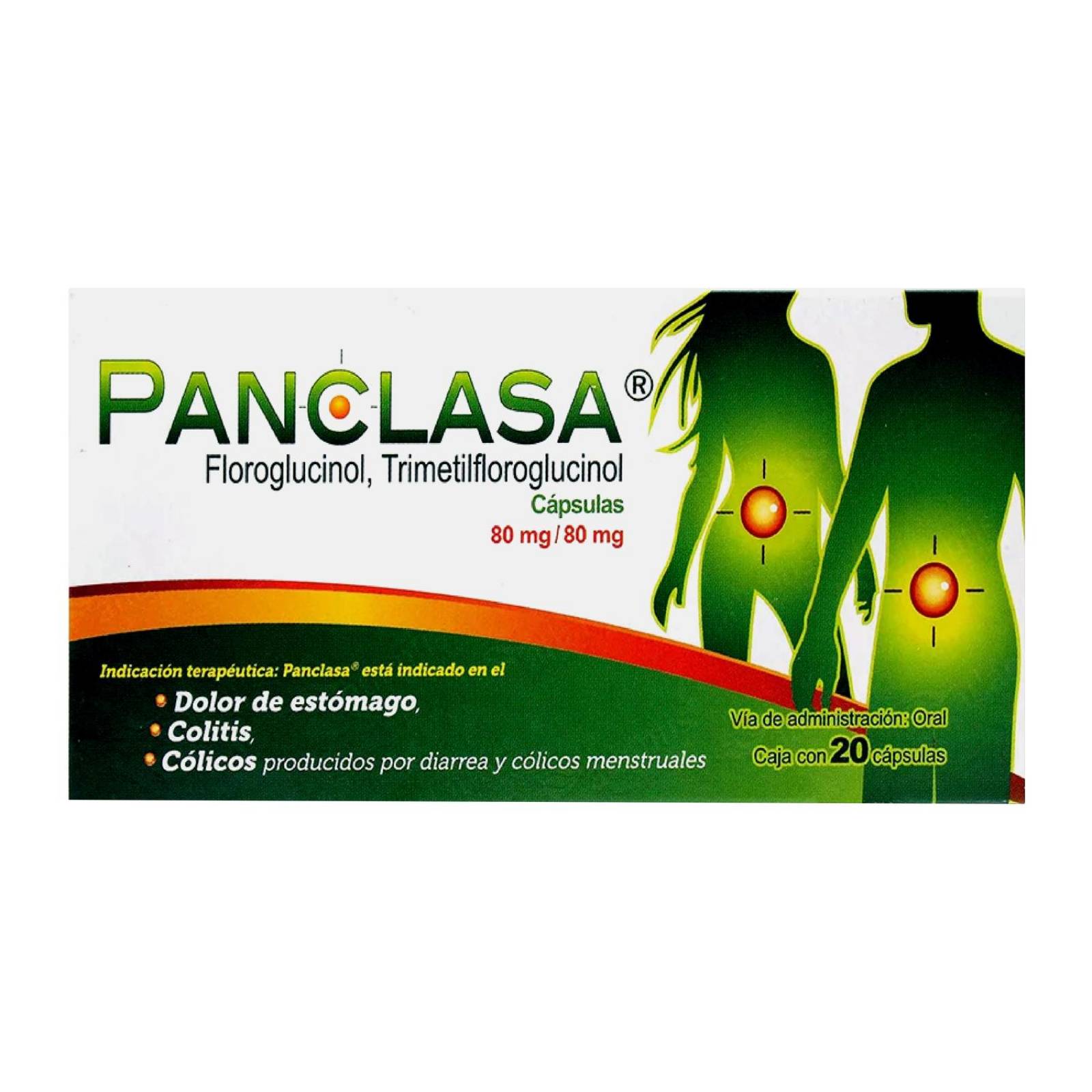 Panclasa 80 mg / 80 mg Caja Con 20 Cápsulas 