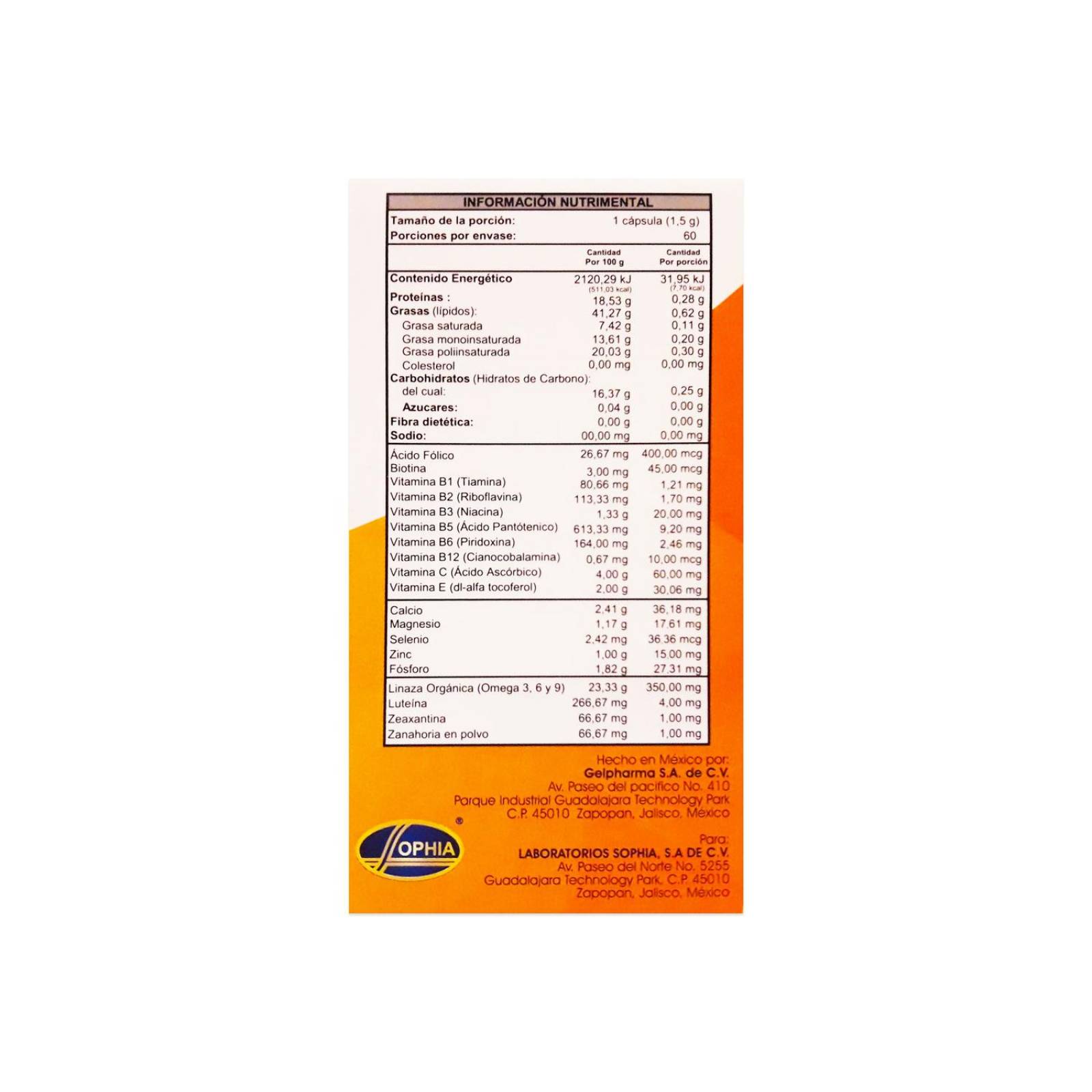 Lutan Suplemento Alimenticio Con 60 Cápsulas 