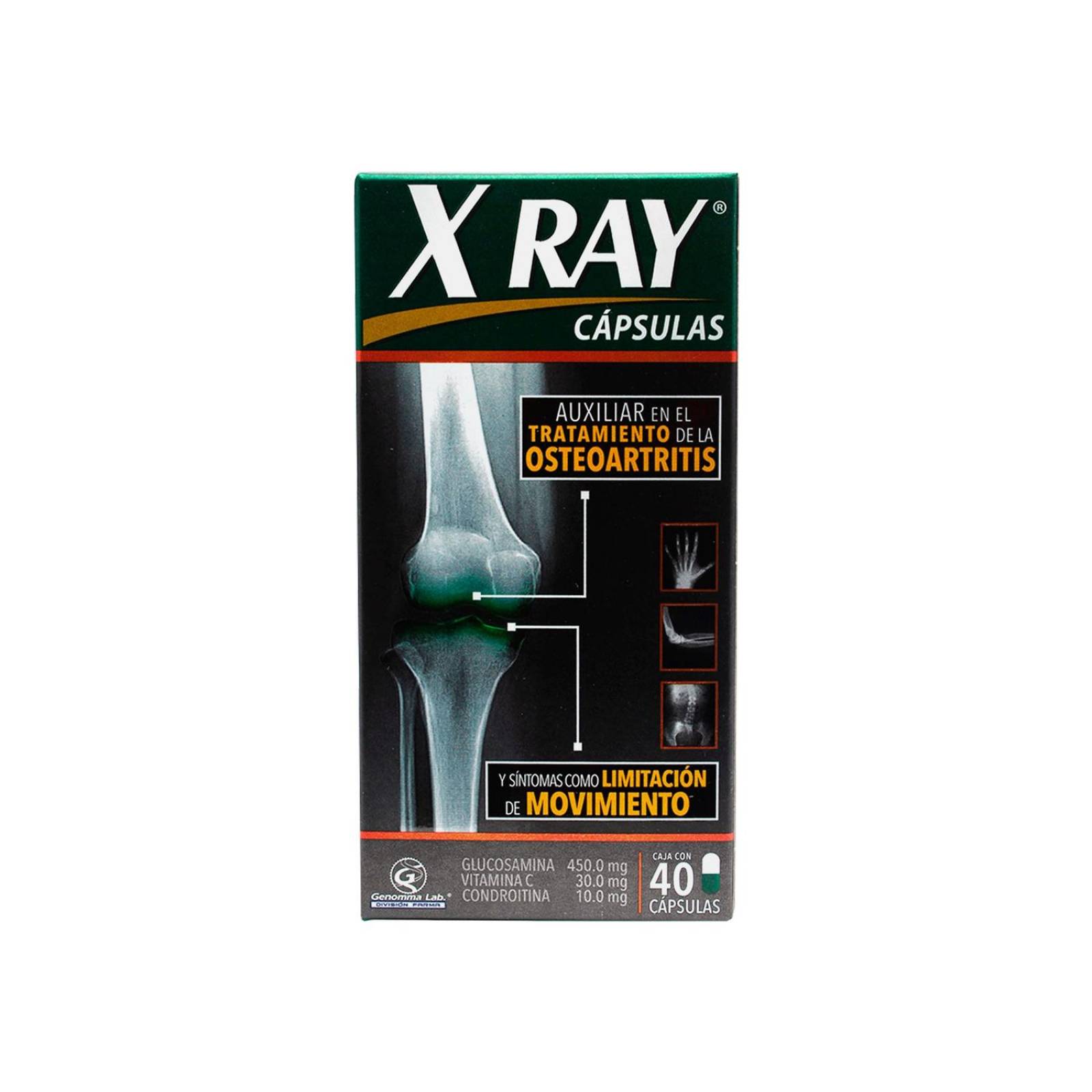 X Ray 450 mg / 30 mg / 10 mg Caja Con 40 Cápsulas 