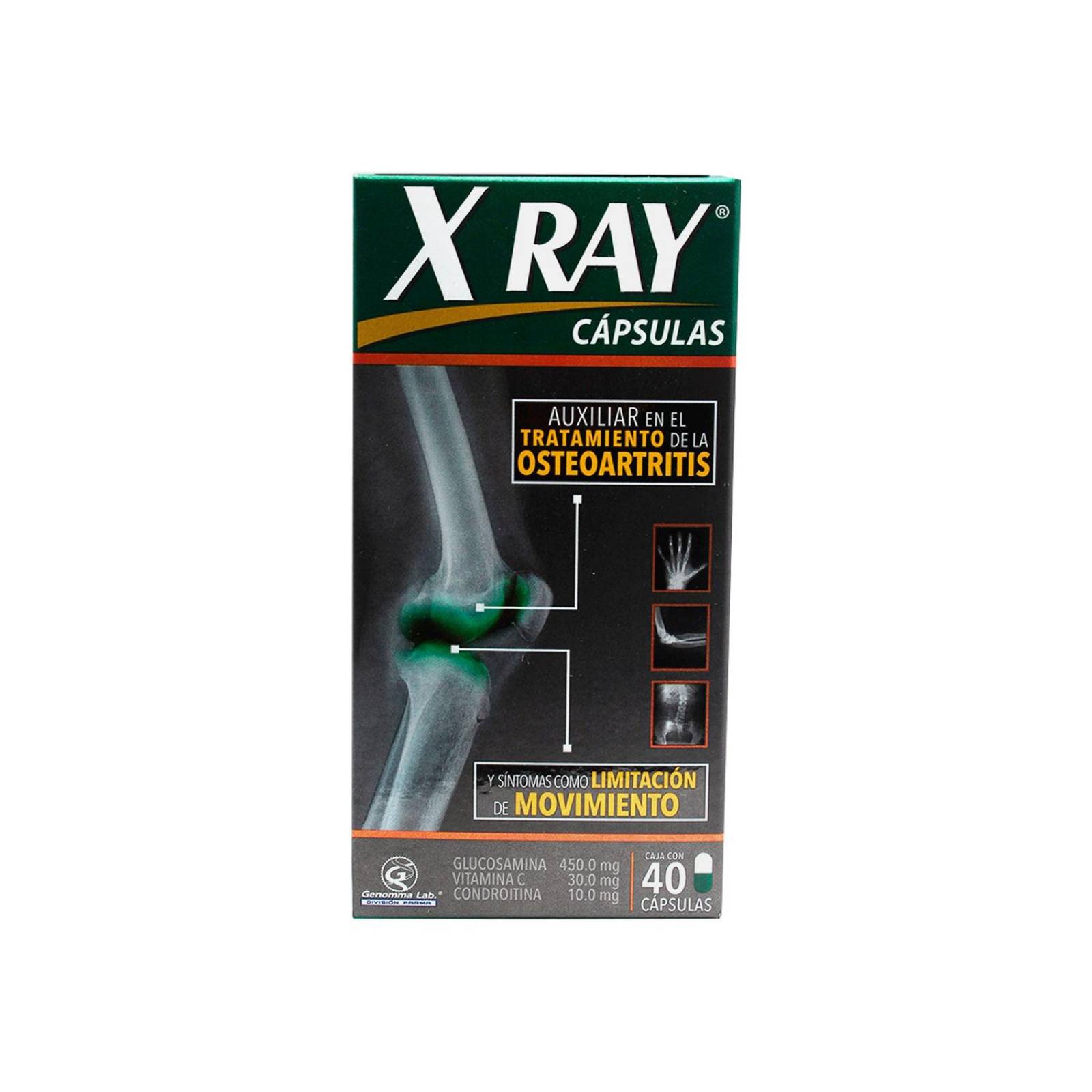X Ray 450 mg / 30 mg / 10 mg Caja Con 40 Cápsulas 