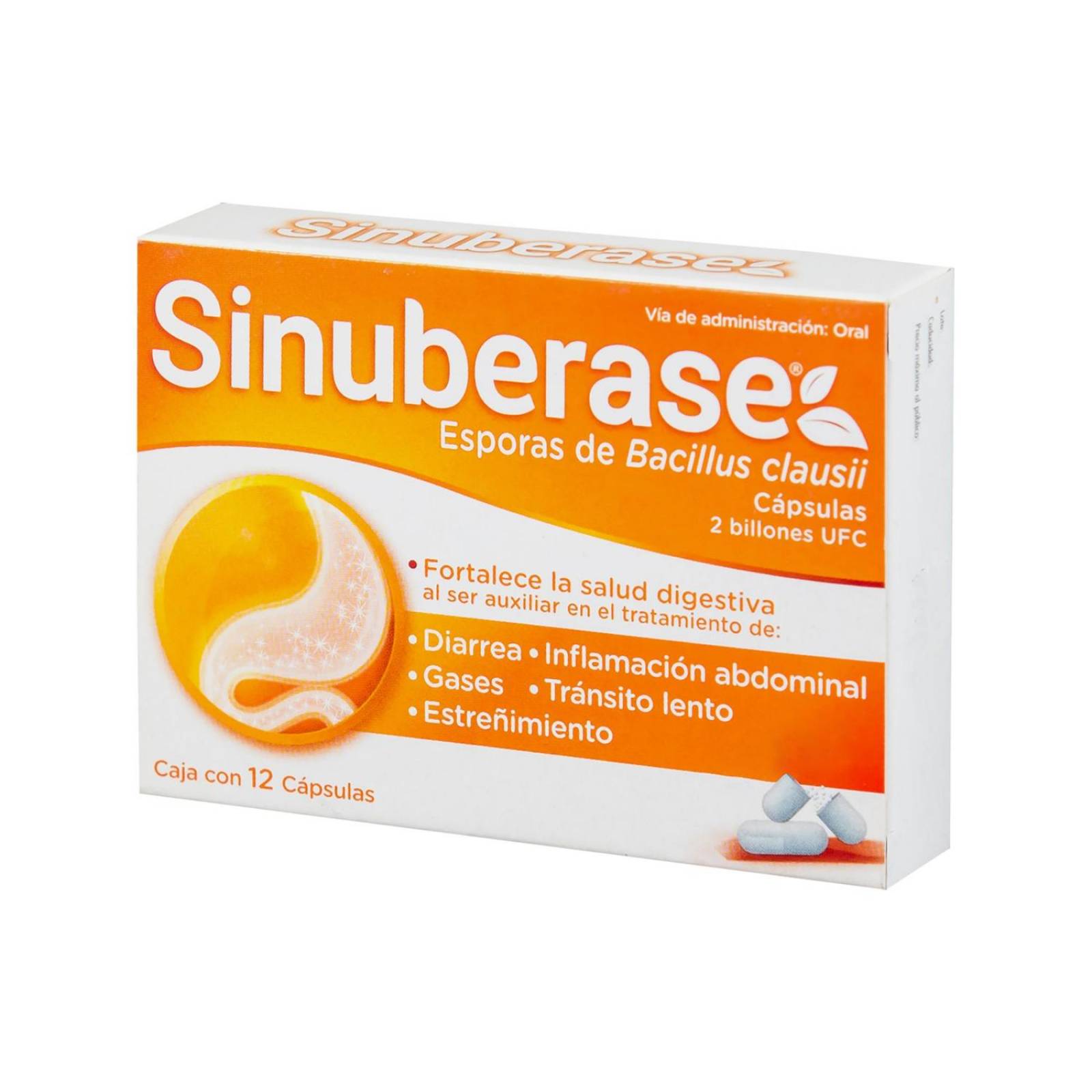Sinuberase Caja Con 12 Cápsulas 