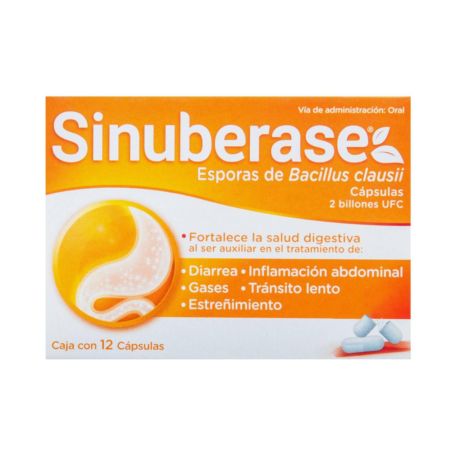 Sinuberase Caja Con 12 Cápsulas 