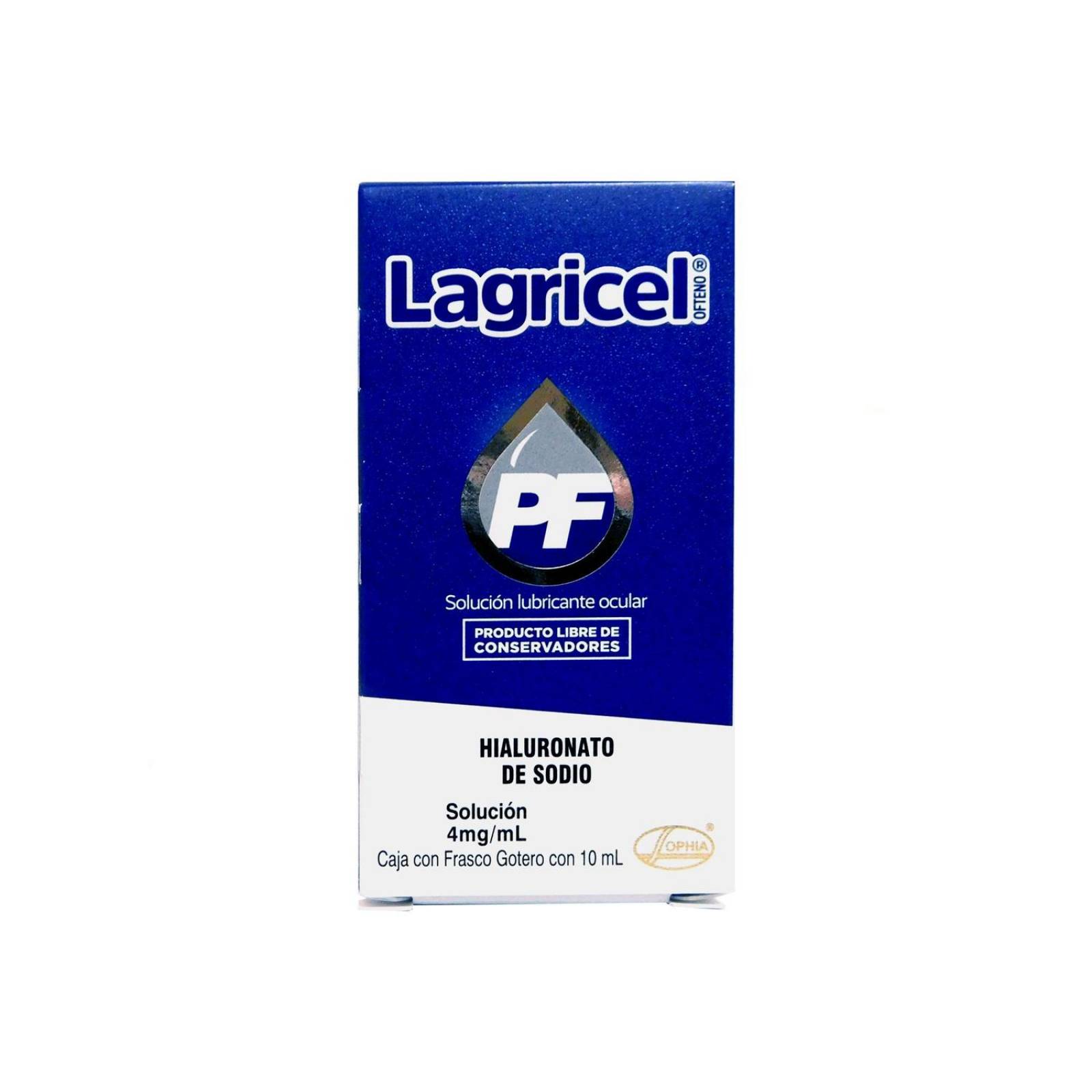 Lagricel PF Ofteno 4 mg / mL Solución Caja Con Frasco Gotero Con 10 mL 