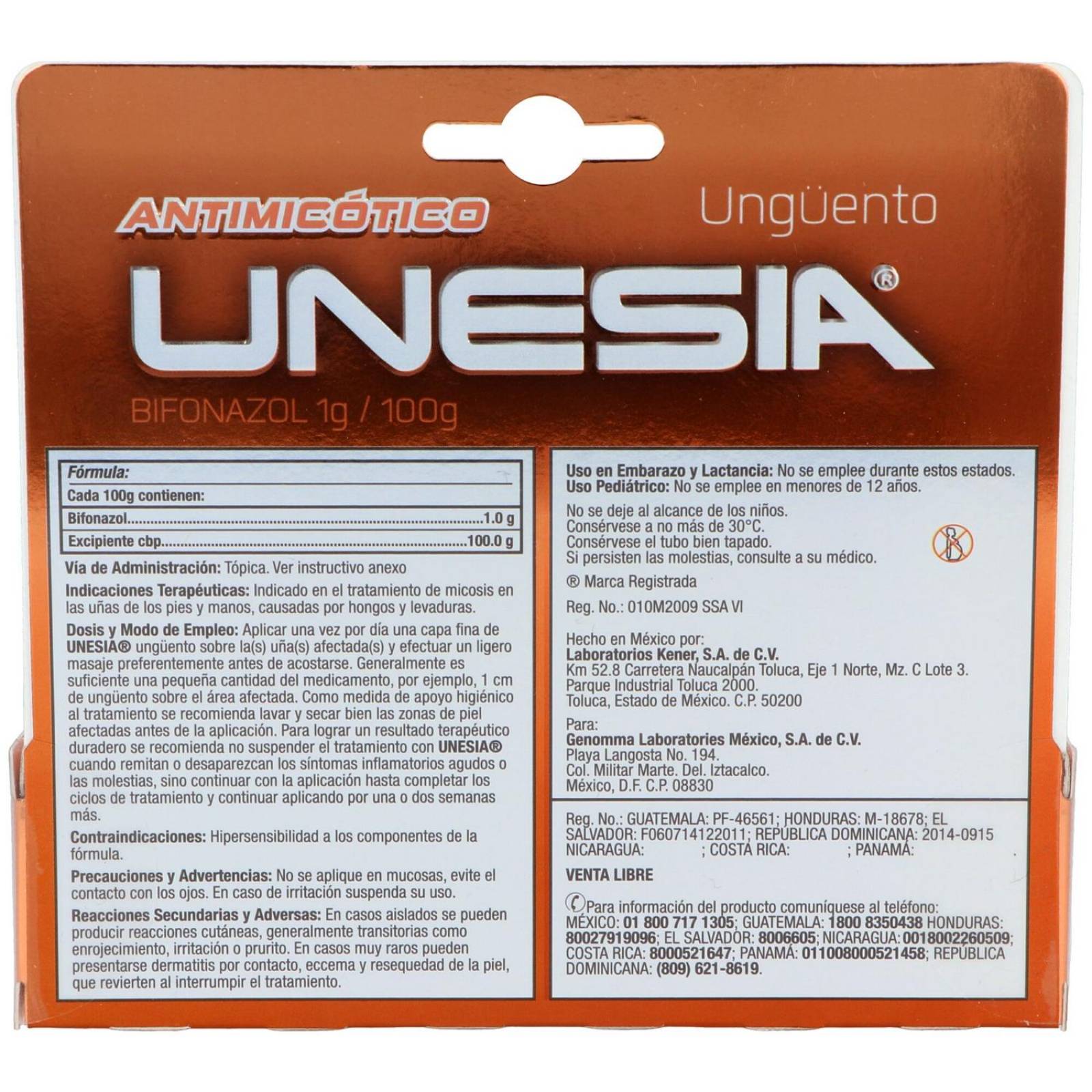 Unesia Ungüento Caja Con Tubo Con 20 g 