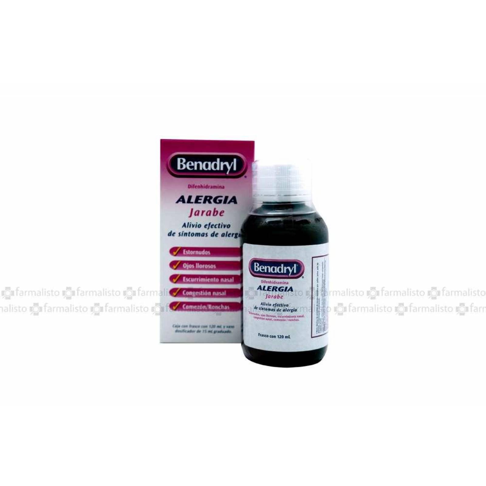 Benadryl Jarabe Caja Con Frasco Con 120 mL 