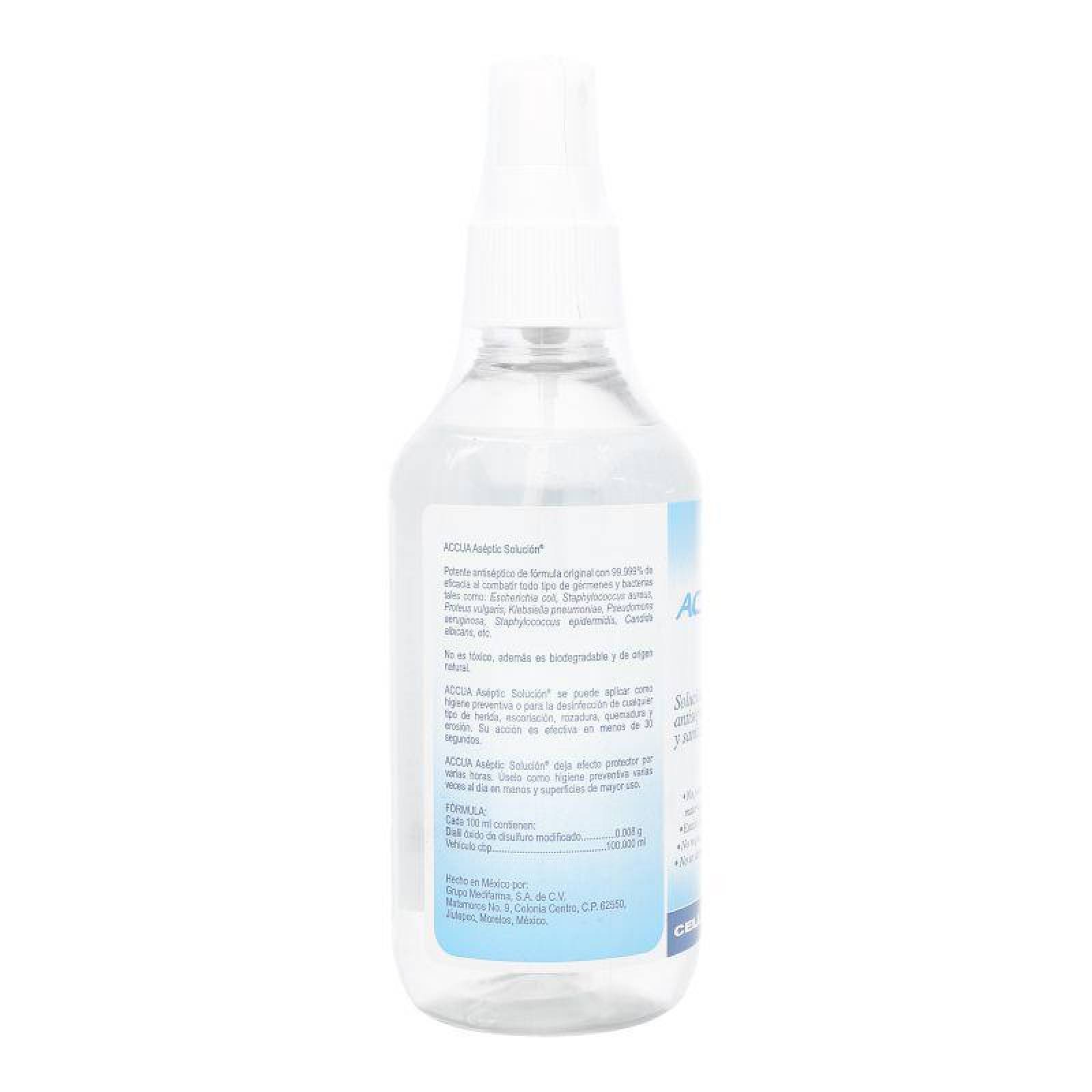 Accua Aséptic Solución Frasco Spray Con 240 mL