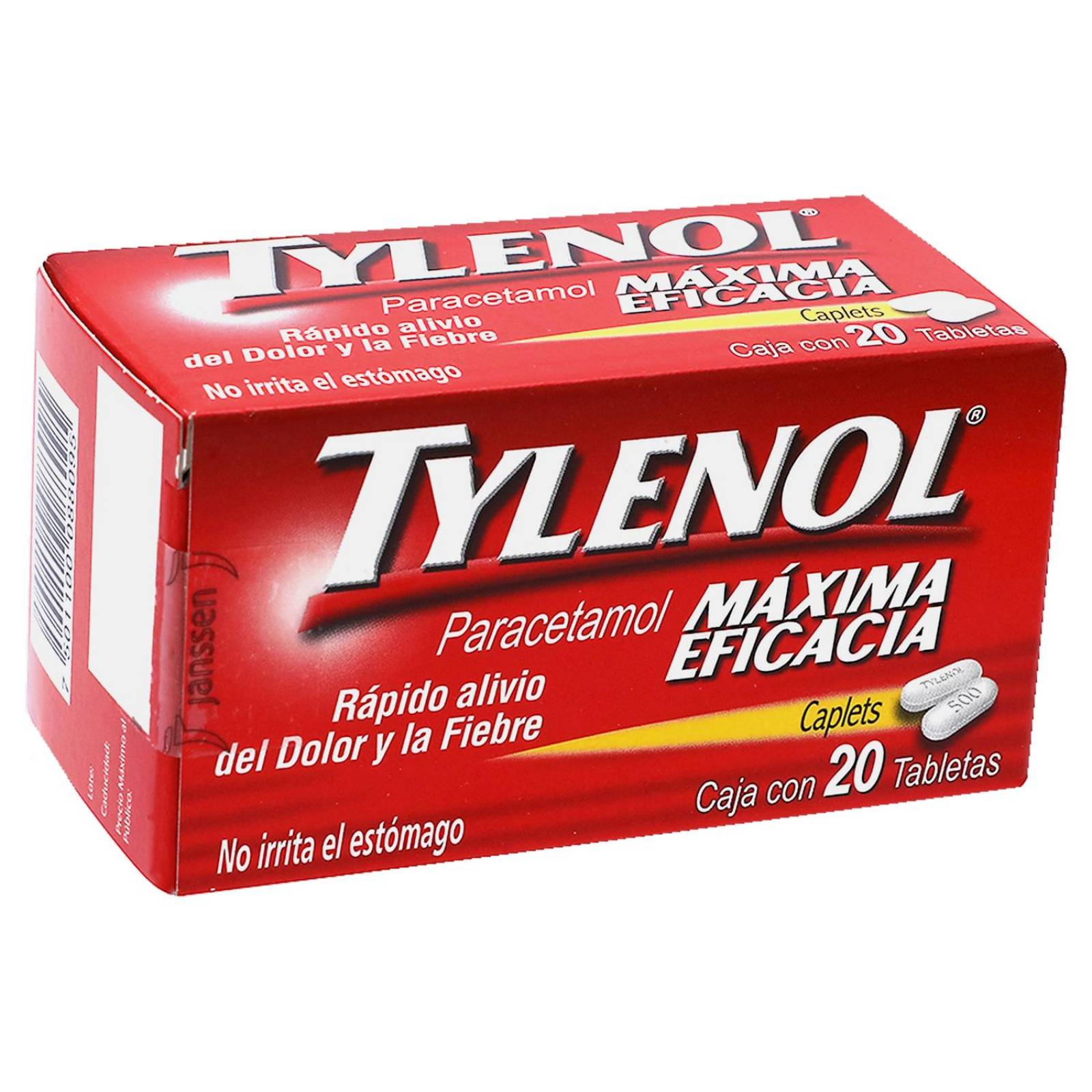 Tylenol 500 mg Caja Con 20 Tabletas 