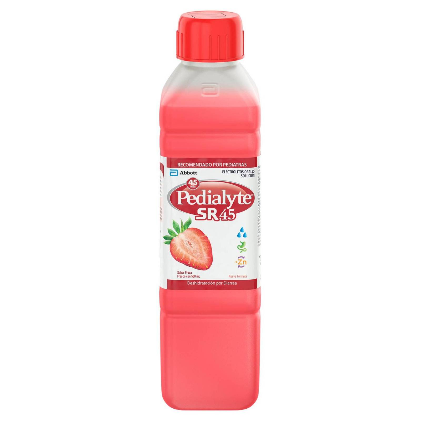 FRM-Pedialyte SR 45 Sabor Fresa Frasco Con 500 mL 