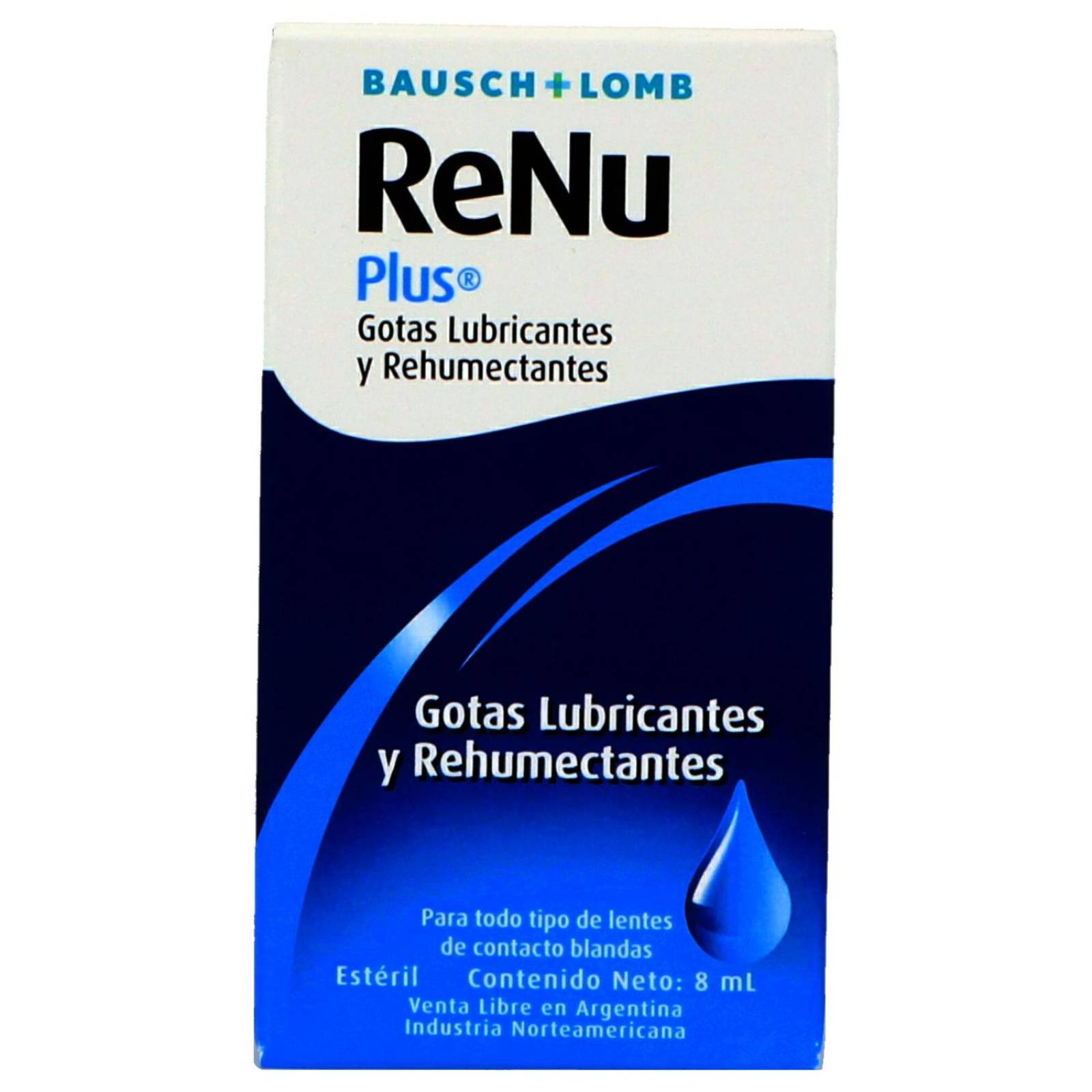 Renu Plus Gotas Lubricantes y Rehumectantes Frasco Gotero Con 8mL 