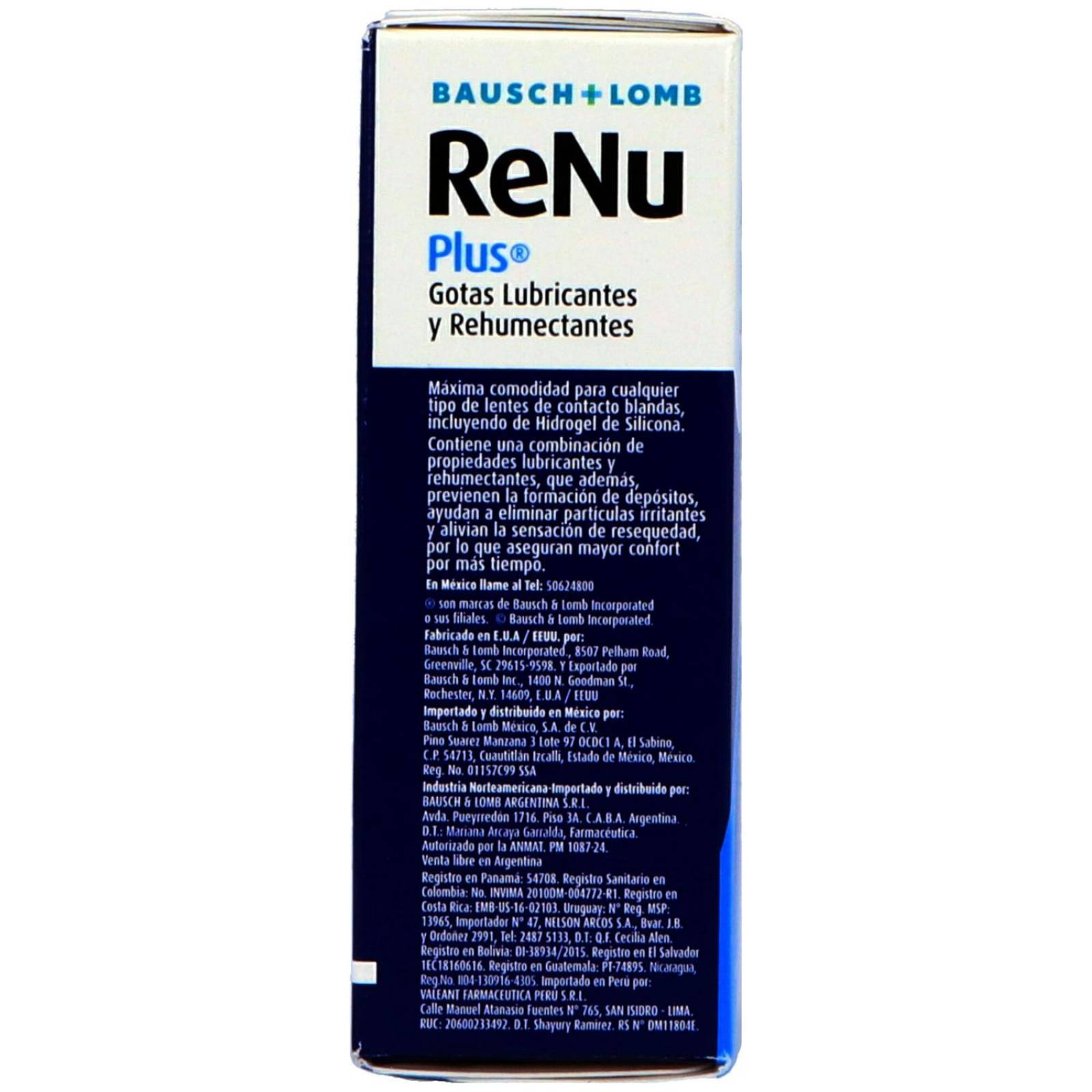 Renu Plus Gotas Lubricantes y Rehumectantes Frasco Gotero Con 8mL 