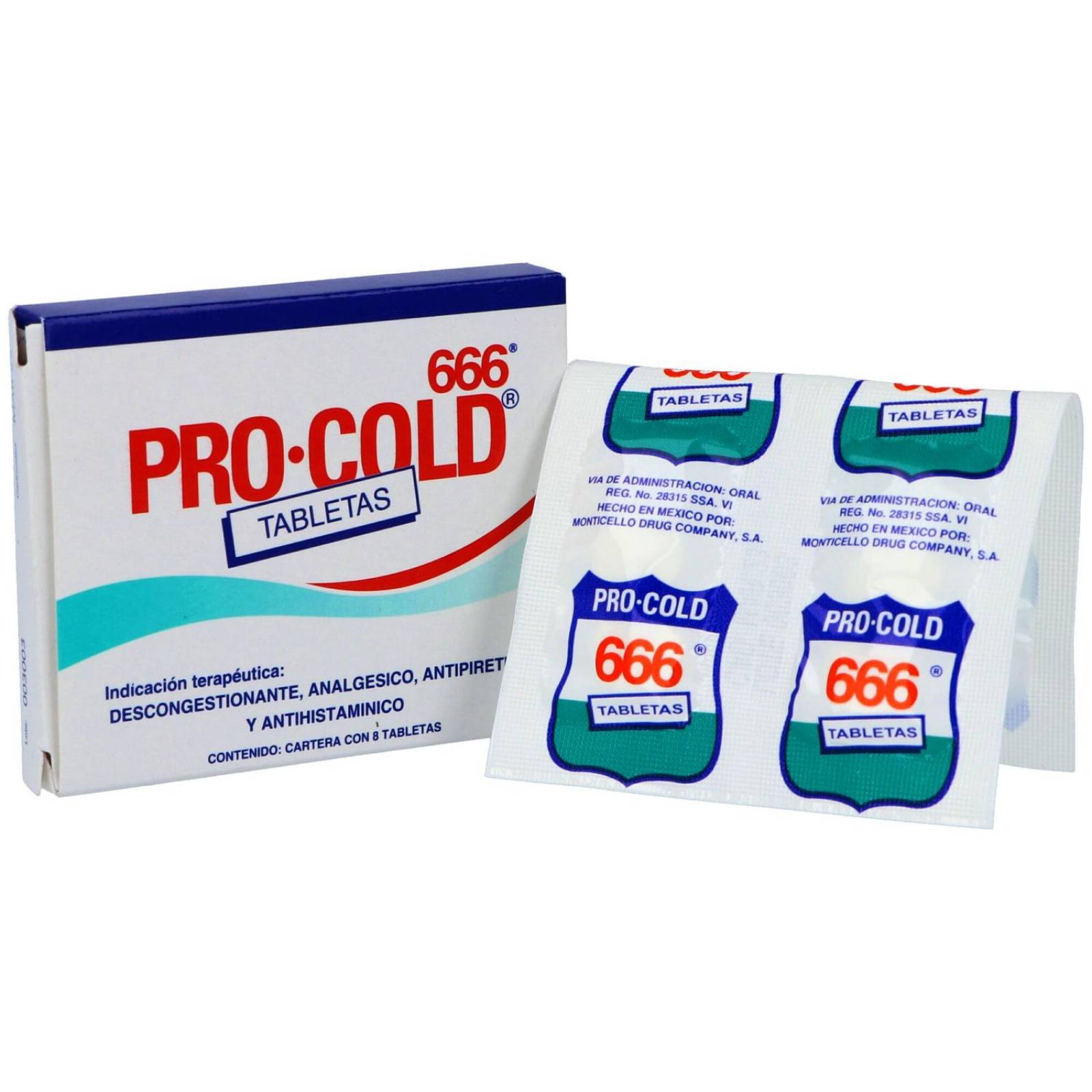 Pro Cold 666 Caja Con 8 Tabletas 