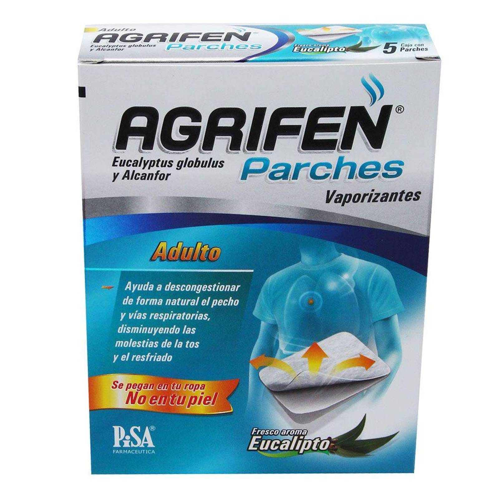 Agrifen Parches Adulto Caja Con 5 Parches 