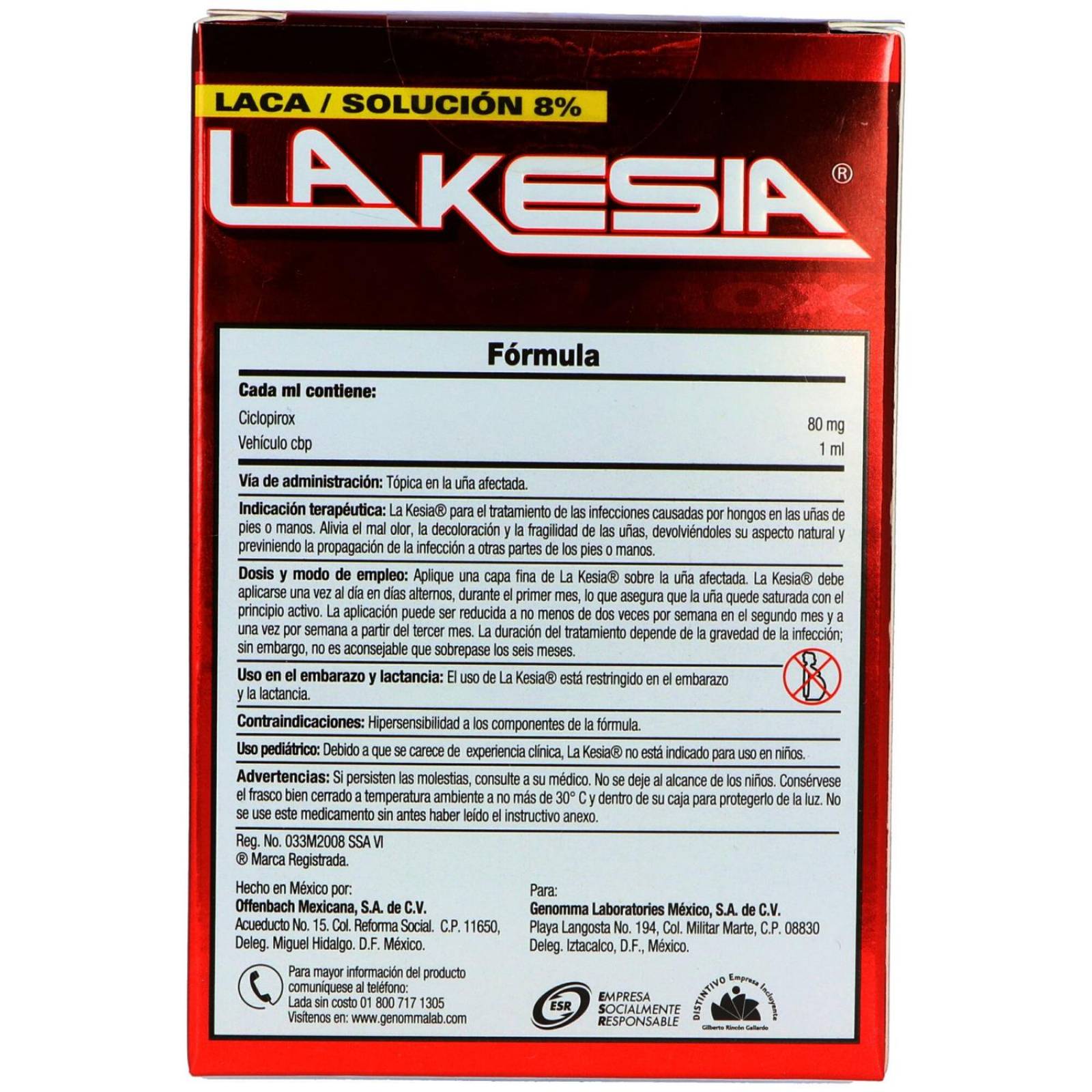 Lakesia Laca 8 % Caja Con Frasco Con 3 mL 