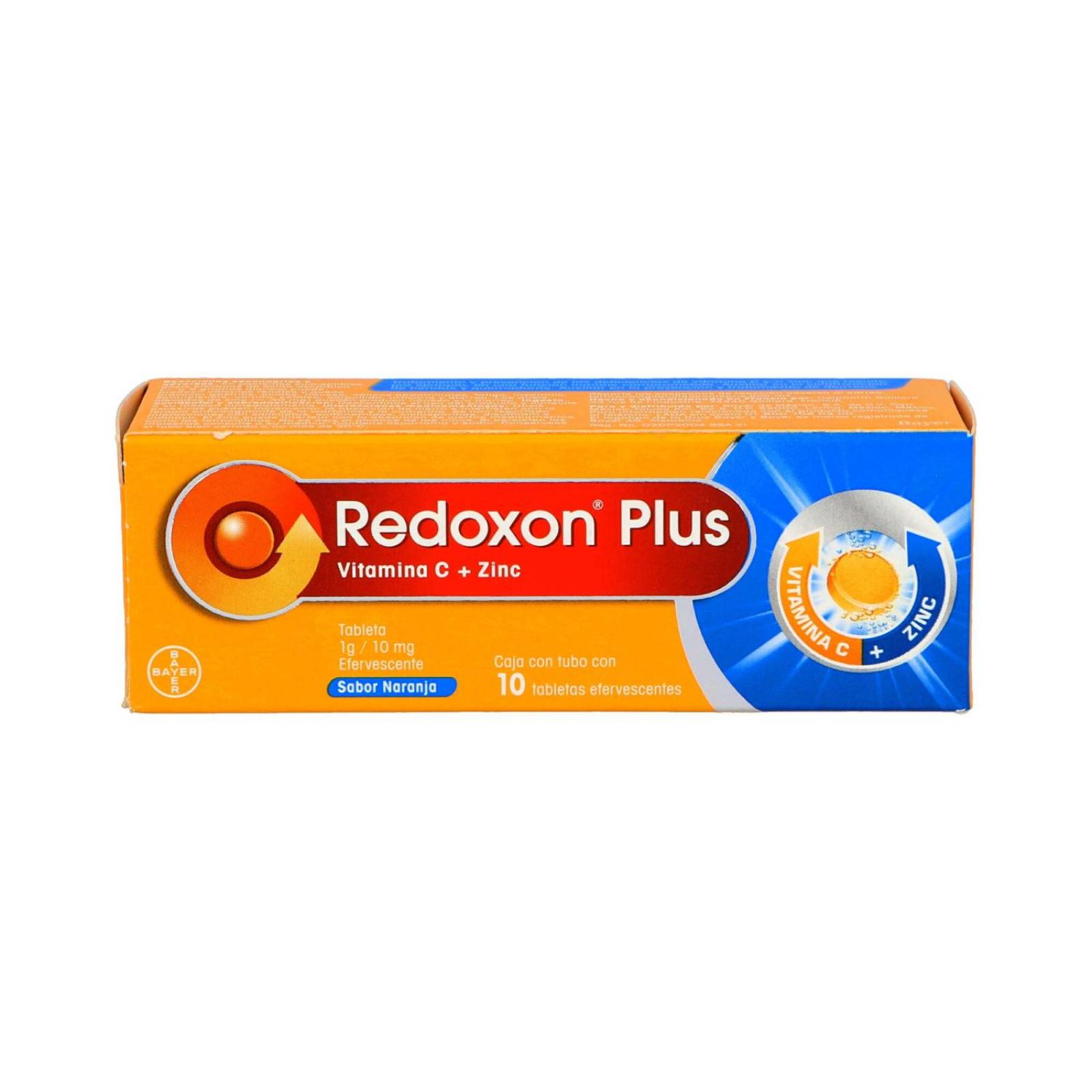 Redoxon Plus Sin Azúcar Caja Con Tubo Con 10 Tabletas Eferve 