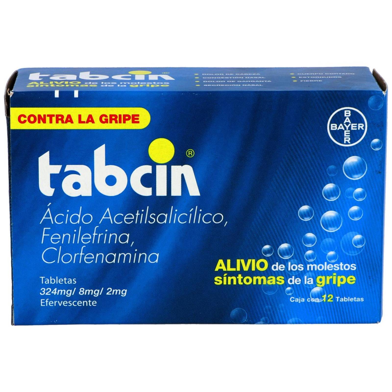 Tabcin Caja Con 12 Tabletas Efervescentes 