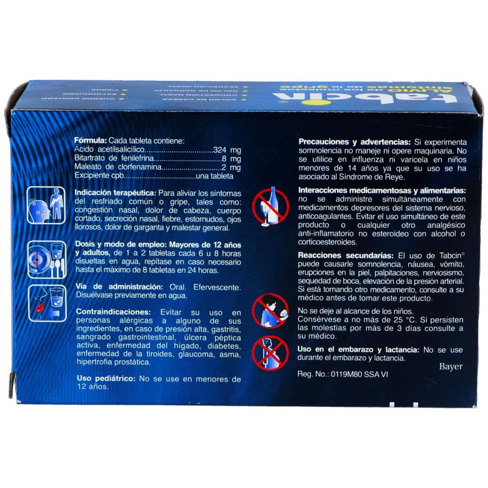 Tabcin Caja Con 12 Tabletas Efervescentes 