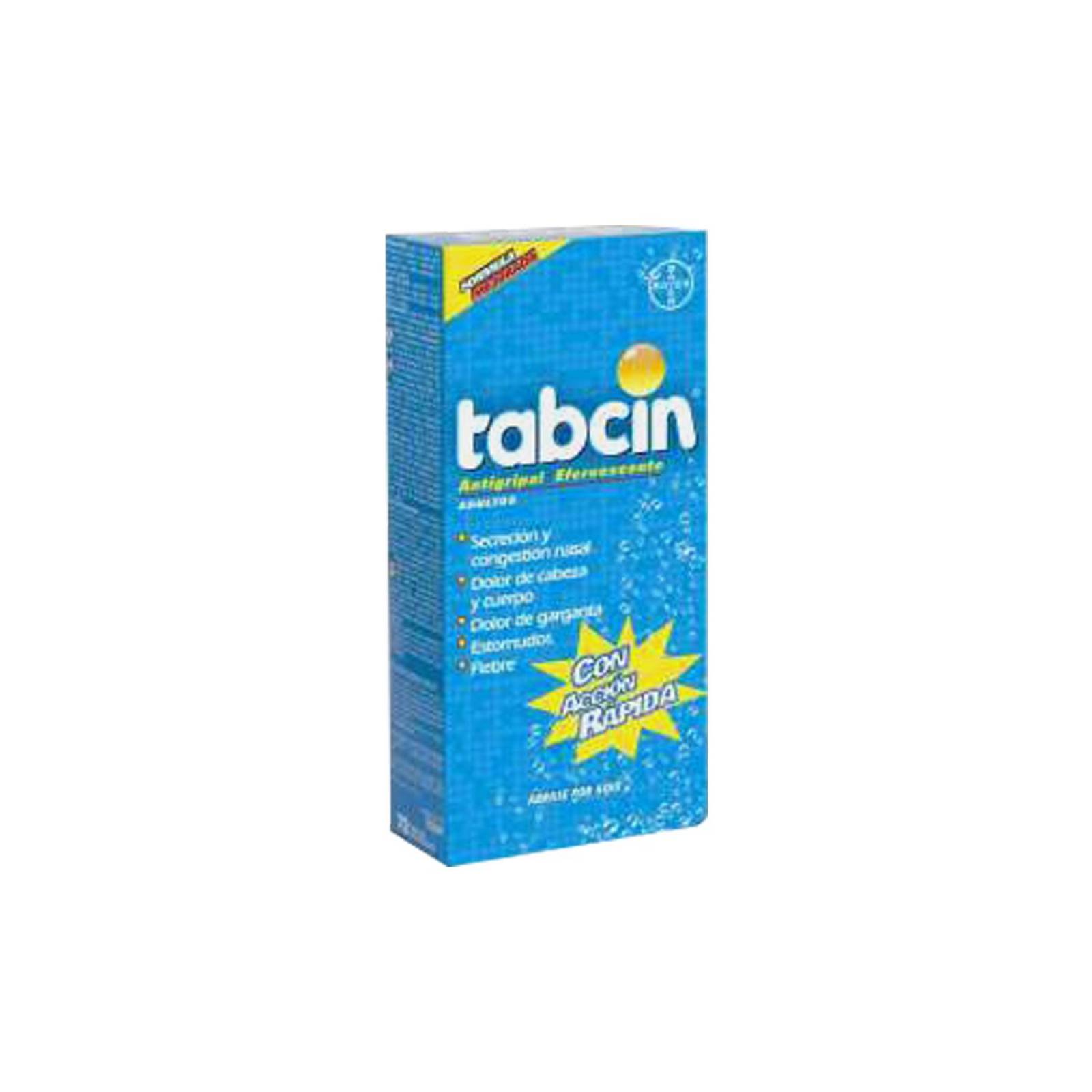 Tabcin Antigripal Efervescente 324/8/2 mg Caja Con 60 Tabletas 